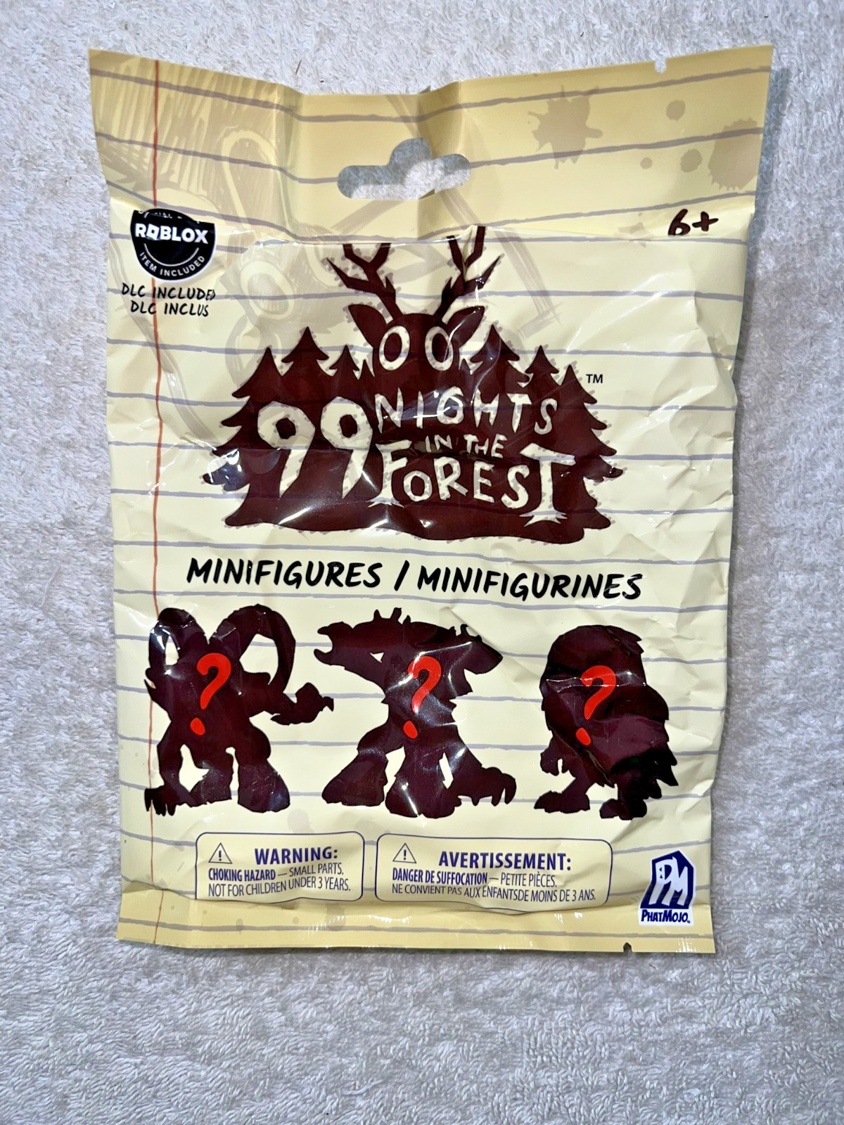 ROBLOX 99 NIGHTS IN THE FOREST MINIFIGURES SET OF 7 INCLUDES DLC CODES **NEW**