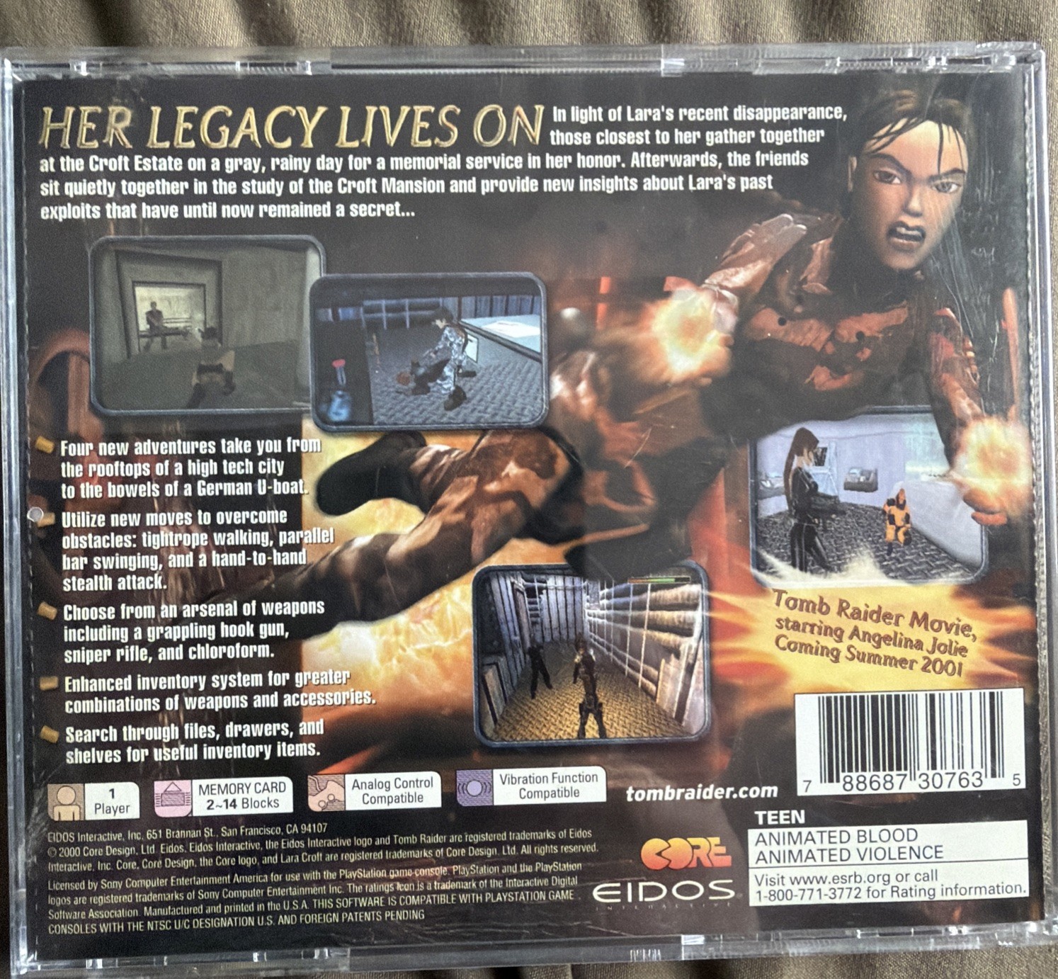 Tomb Raider-Chronicles – Sony PlayStation 1-Bough New-1 Owner