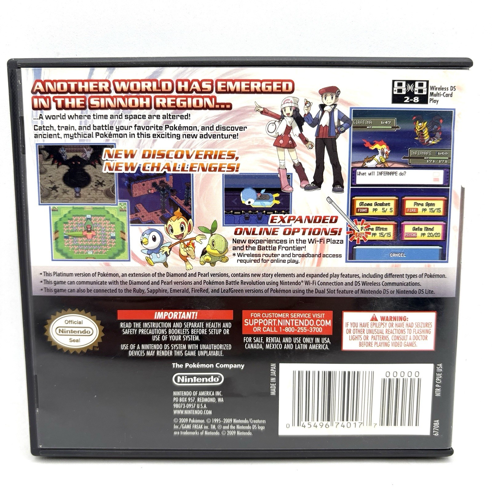 DS Pokémon Platinum Version (Nintendo DS) – No Manual