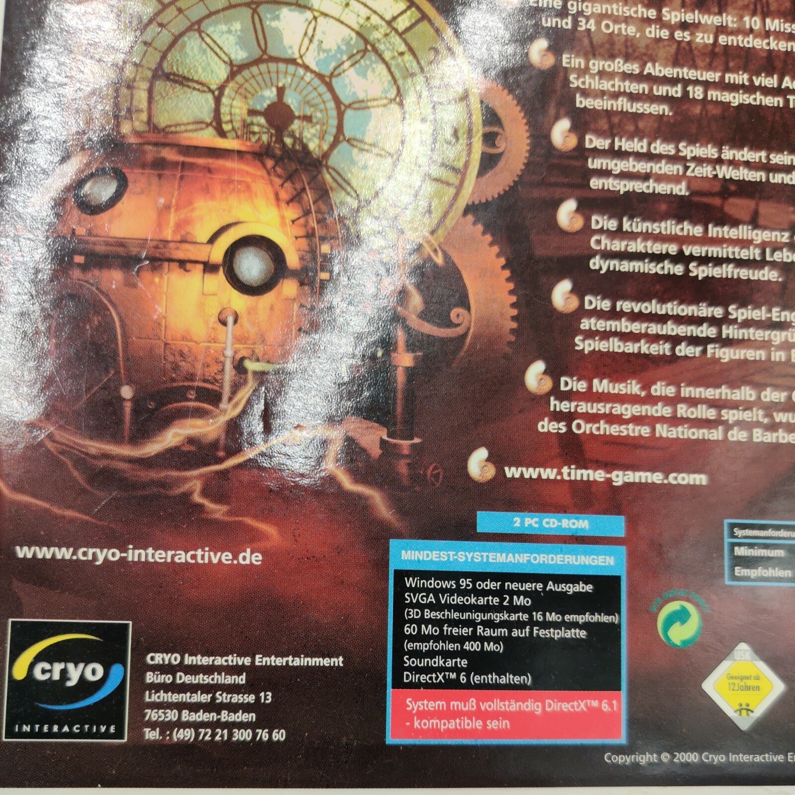 RARE Die Zeitmaschine Die Neven Abentever (The Time Machine) GERMAN PC Game