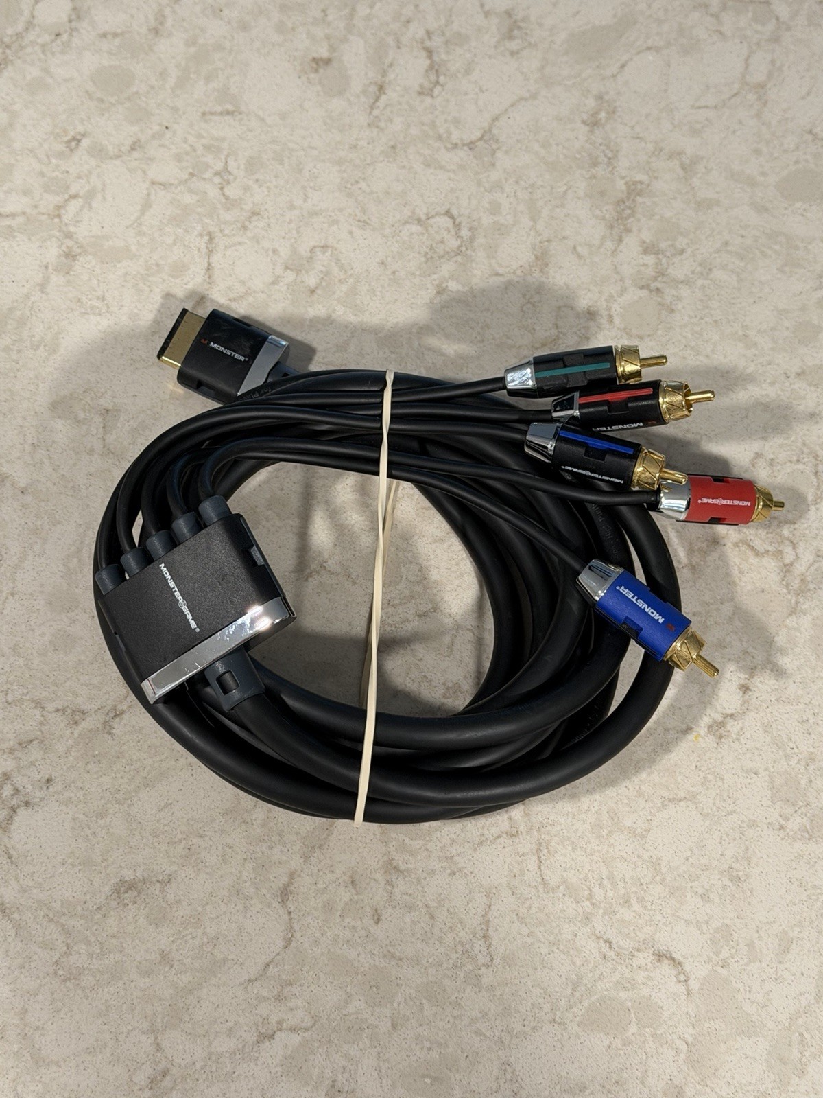 Monster Game Component AV Cable Gold Plated Tip for Sony PlayStation 2 3 PS2 PS3