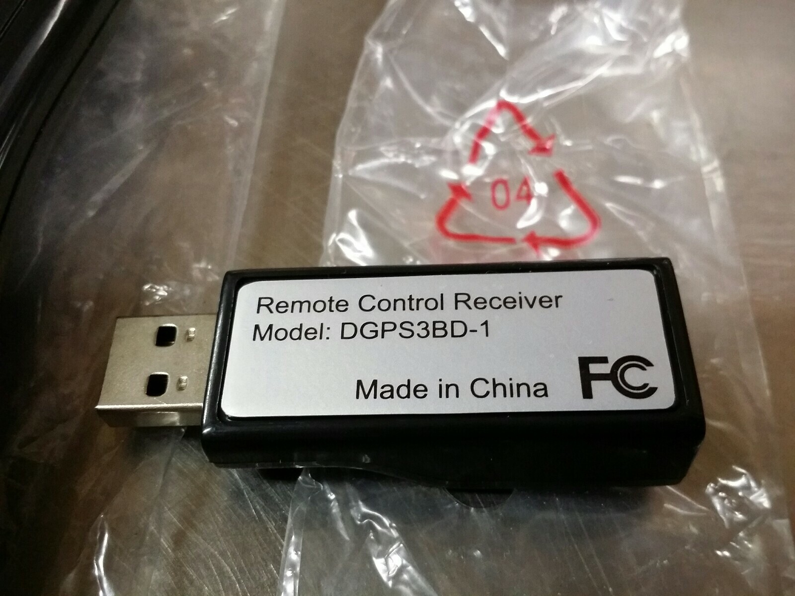 NEW Remote Control for PS3 Sony Playstation 3 with USB Receiver, Model DGPS3BD-1