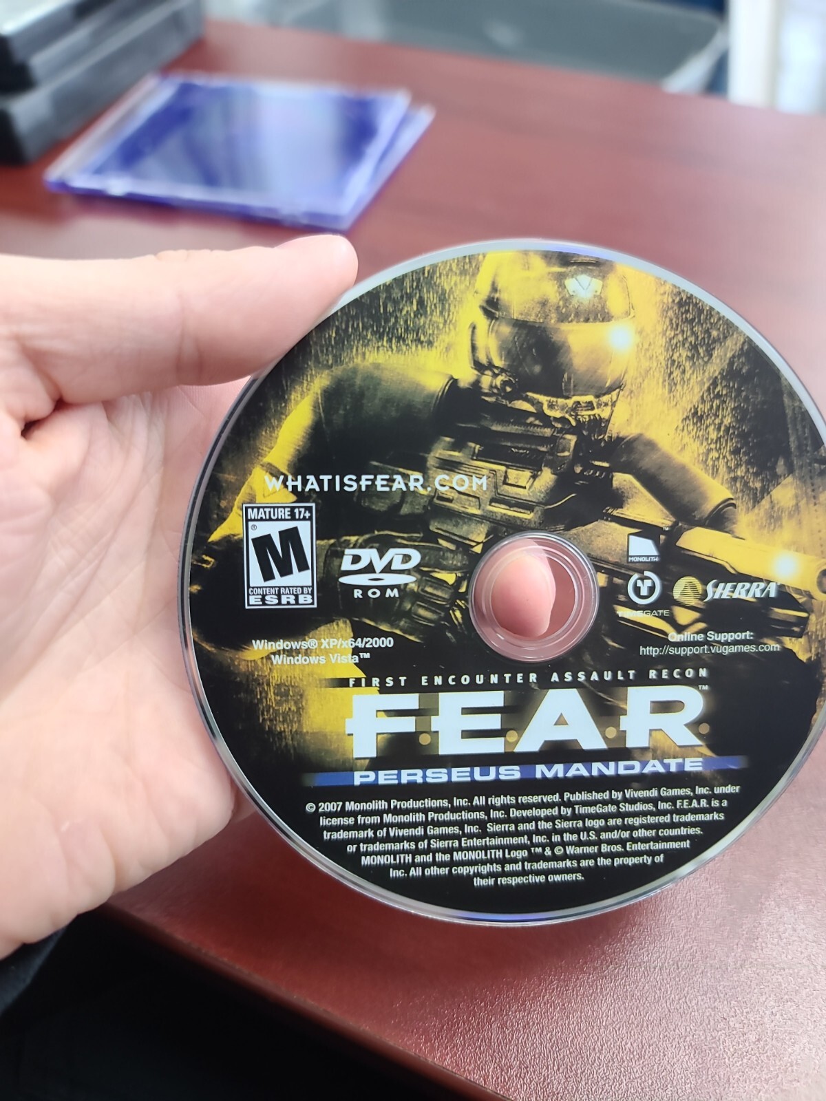 Fear First Encounter Assault Recon DVD Disc Perseus Mandate
