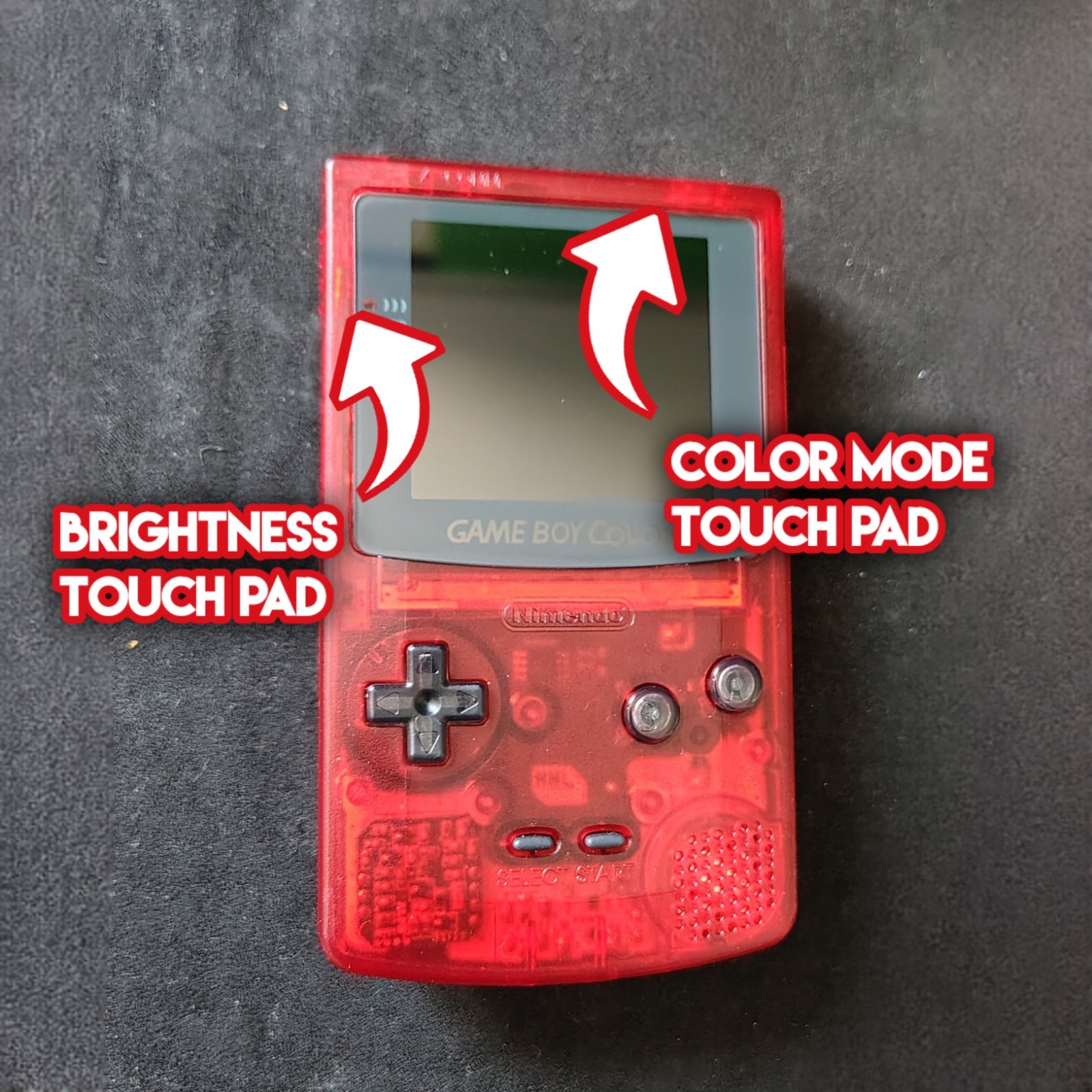 SUPER Upgraded Game Boy Color w/IPS, HDMI, USB-C, Amp, LEDs, Box & Grip