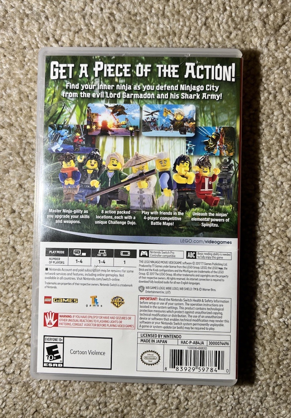 The LEGO NINJAGO Movie Videogame Nintendo Switch Multiplayer E10+ 2017