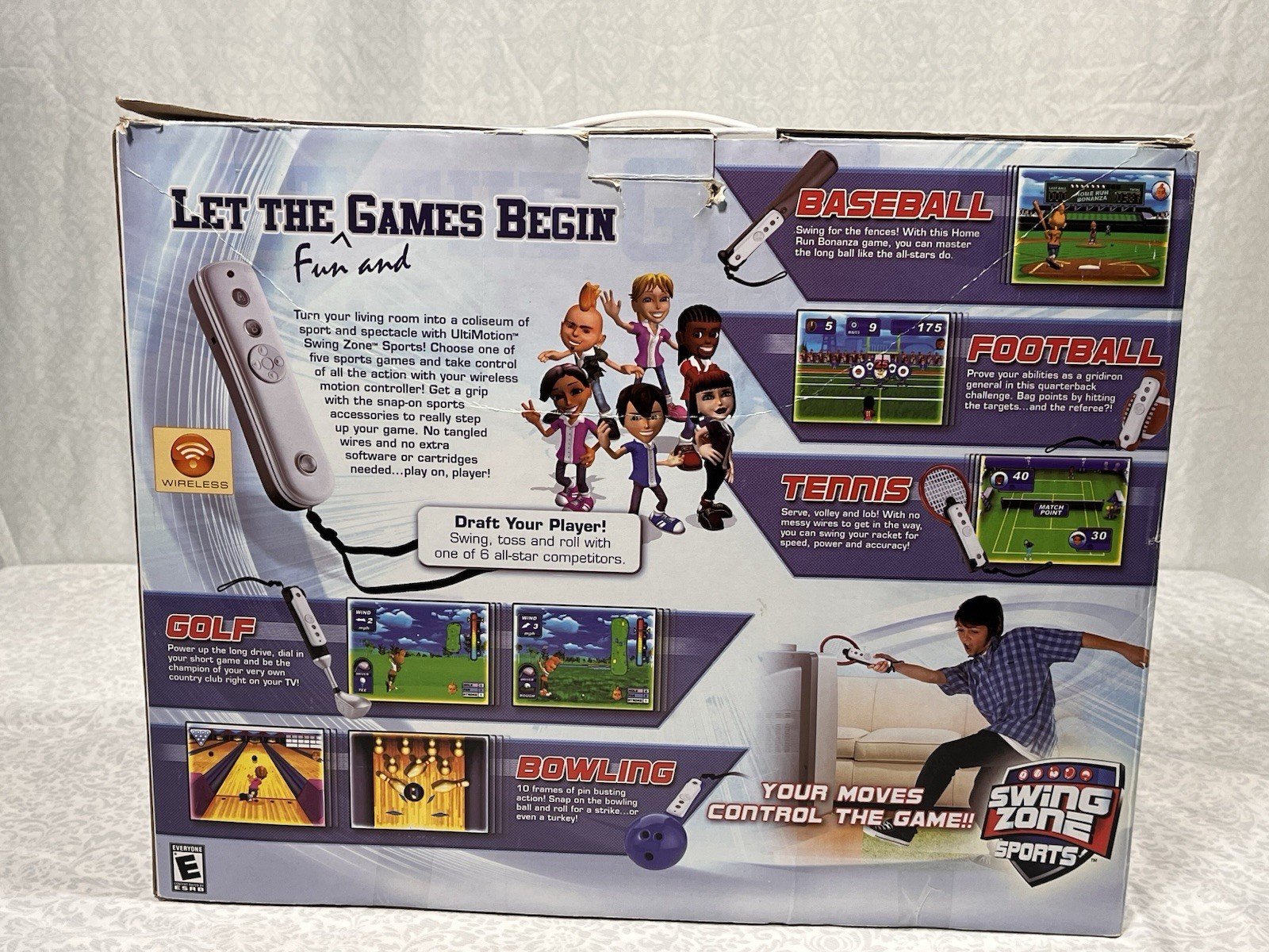 Jakks Pacific UltiMotion SWING ZONE SPORTS 5-Sport Video Game Wireless Motion
