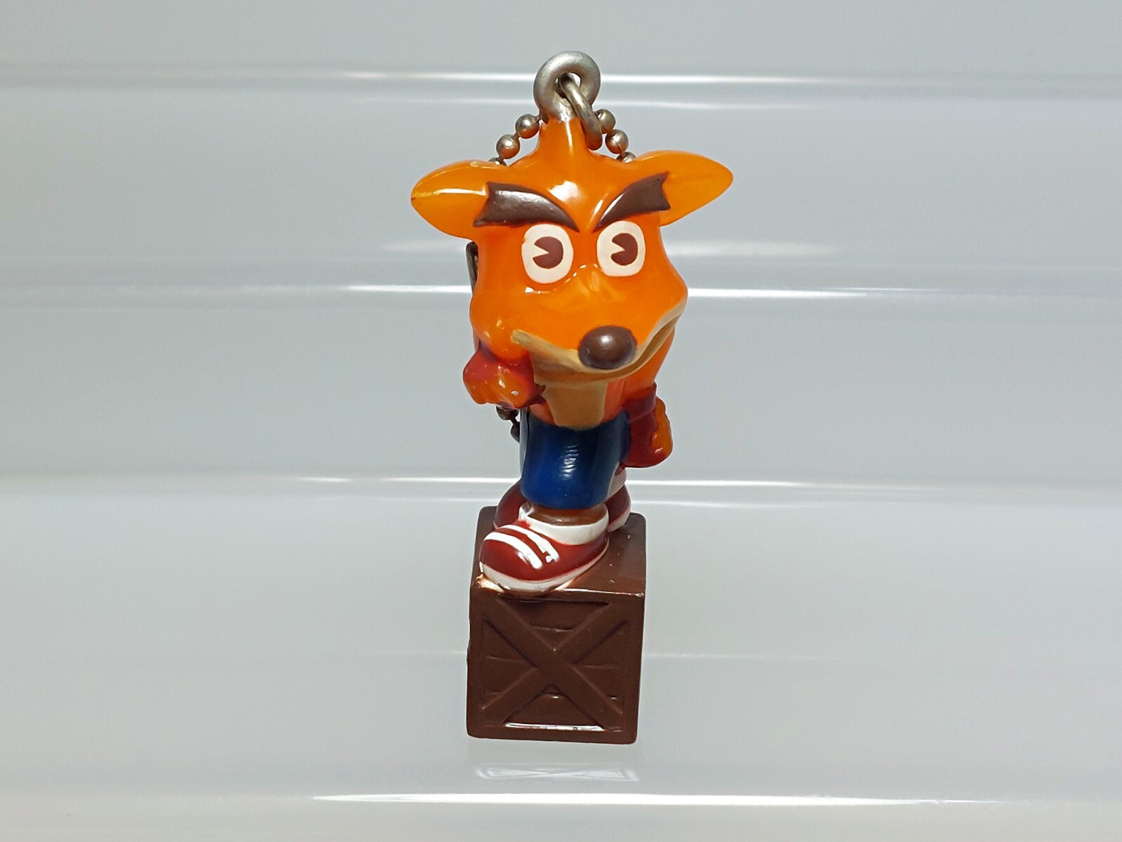 Crash Bandicoot Light-up Keychain Figure Tomy 1998 Vintage Toy Japan 2.6in