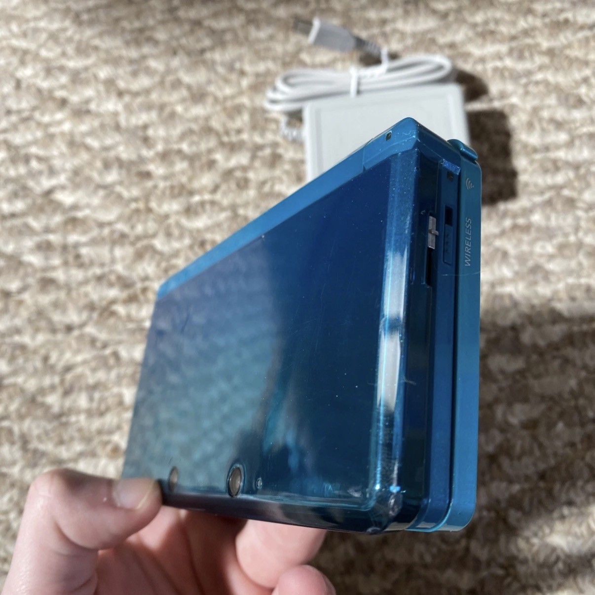 Nintendo 3DS Aqua Blue Handheld Handheld Console System CTR-001 Tested USA