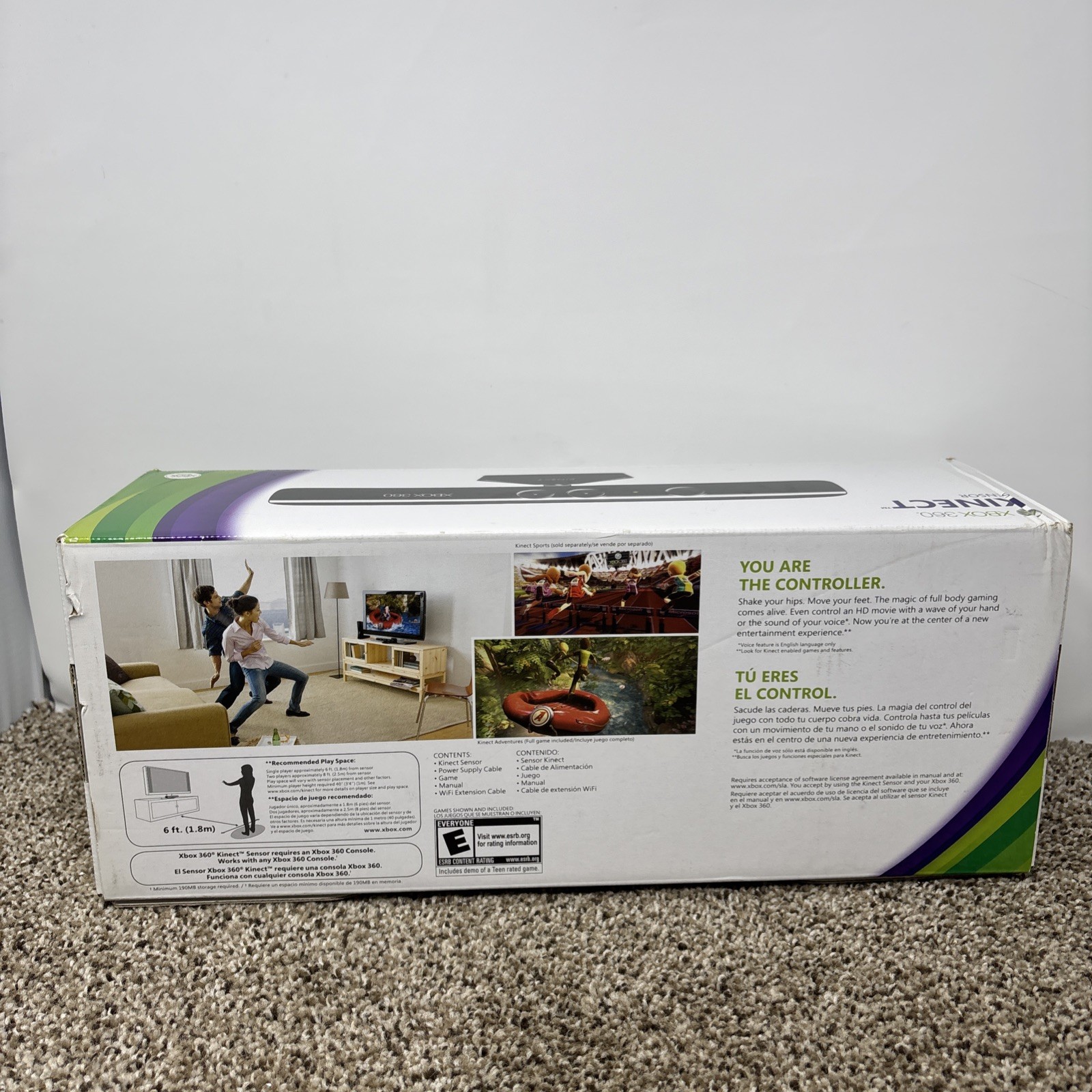 XBOX 360 Kinect Motion Sensor & Camera With Box No Game Tested