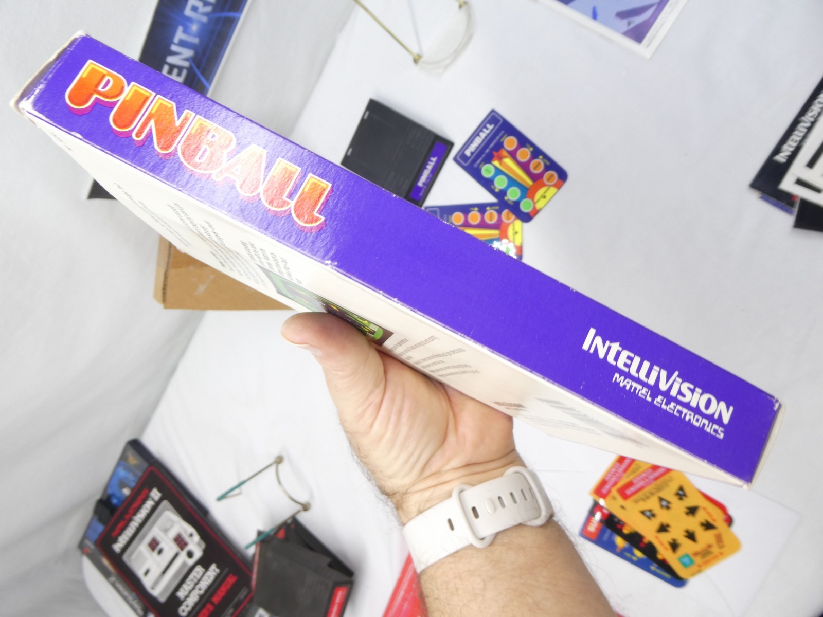 Pinball (Intellivision, 1982) Complete with Overlays and cat. Tested and working
