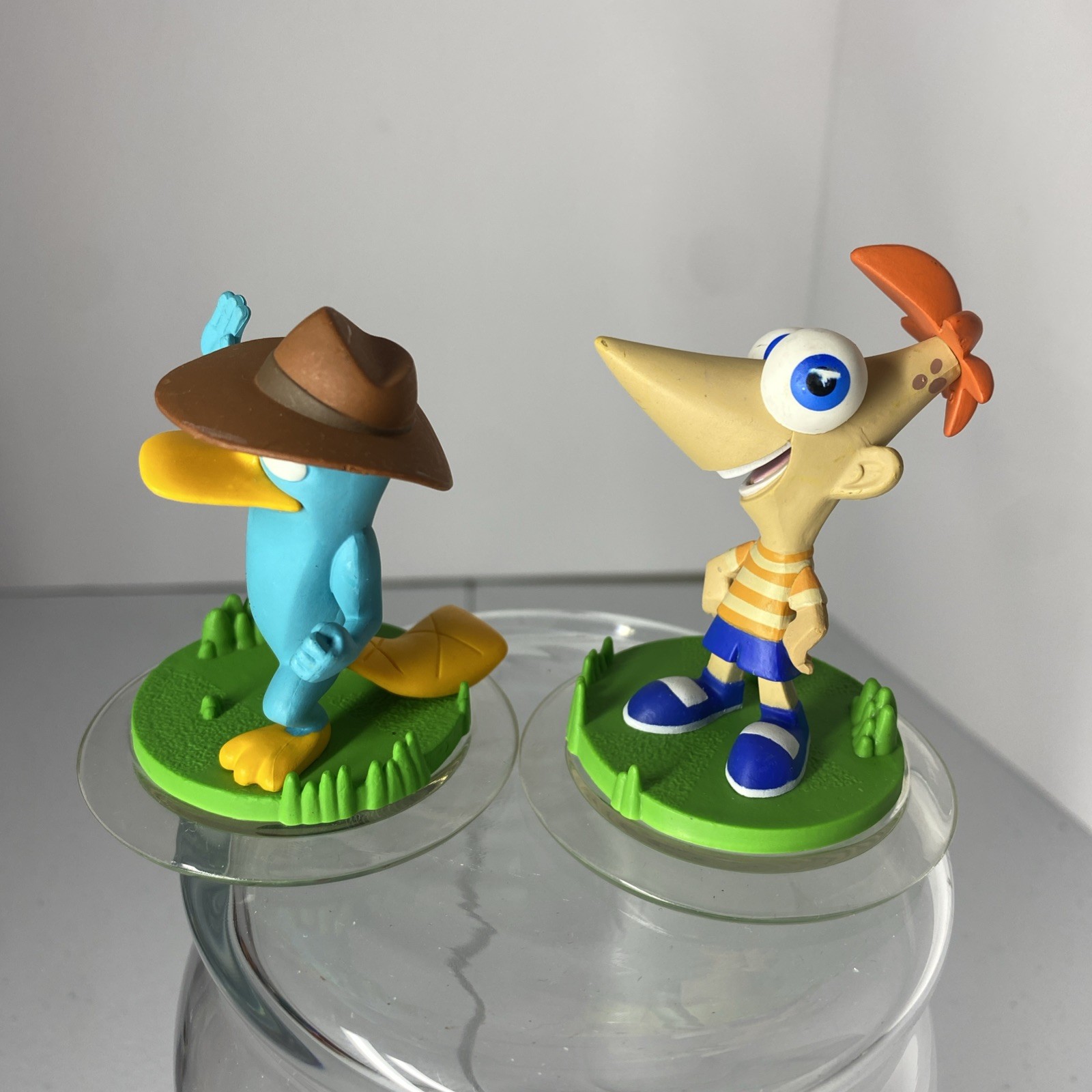 Disney Infinity Phineas & Ferb Phineas & Agent P Perry Power Disc Figure Lot 1.0