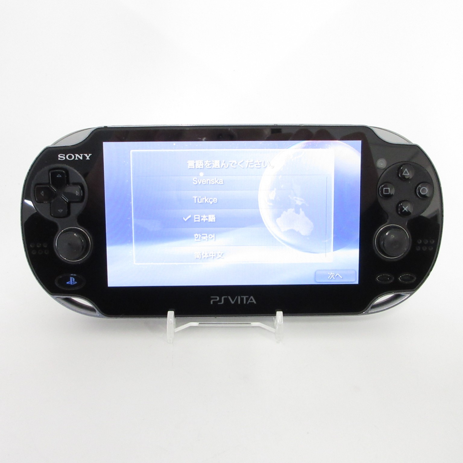 【Very Good】Sony PS Vita PCH-1000 Crystal Black Wi-Fi Model Console only #RET0311