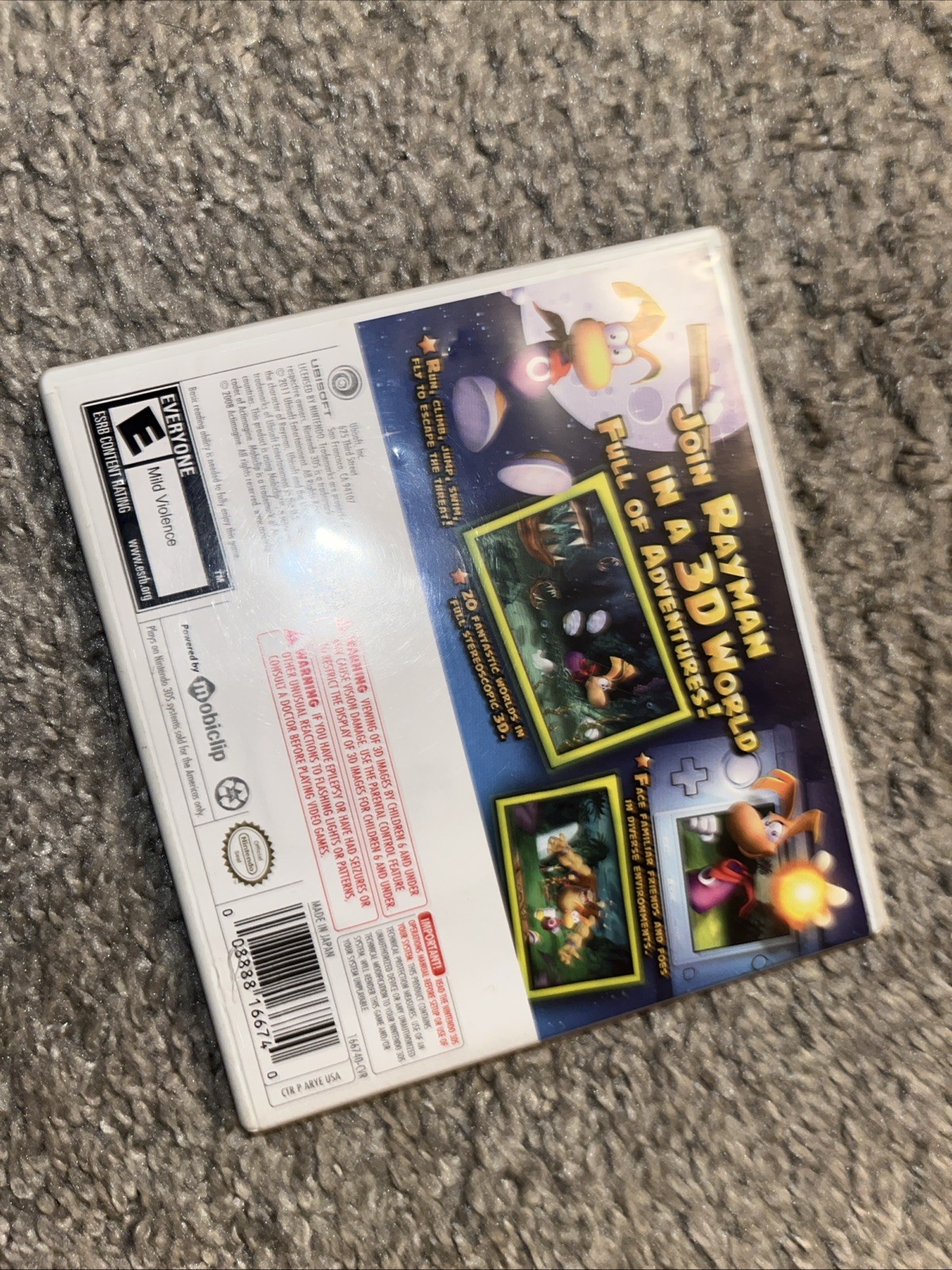 Rayman 3D (Nintendo 3DS, 2011) CIB