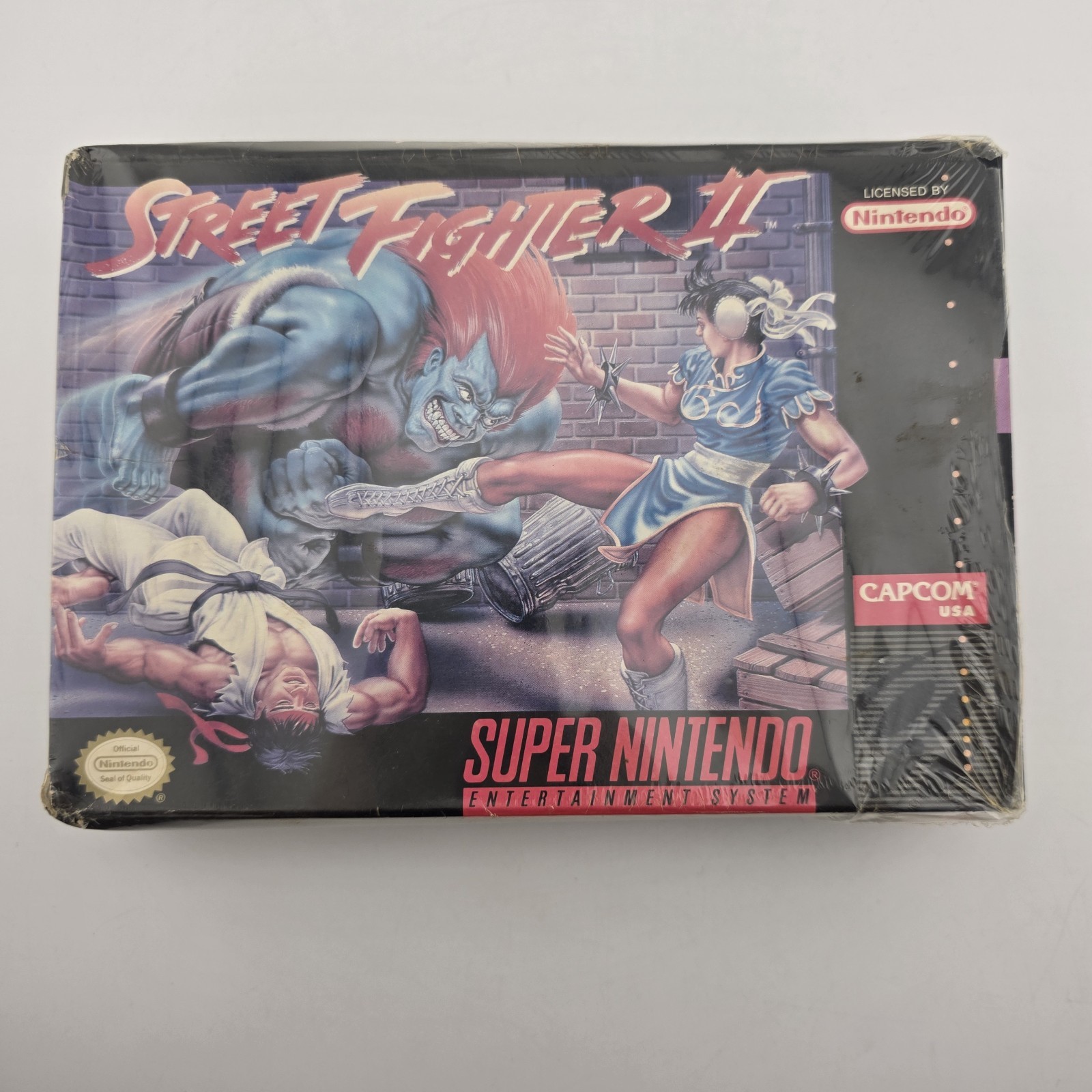 Street Fighter II – Box With Registration Card – Super Nintendo Shrink (No Game)