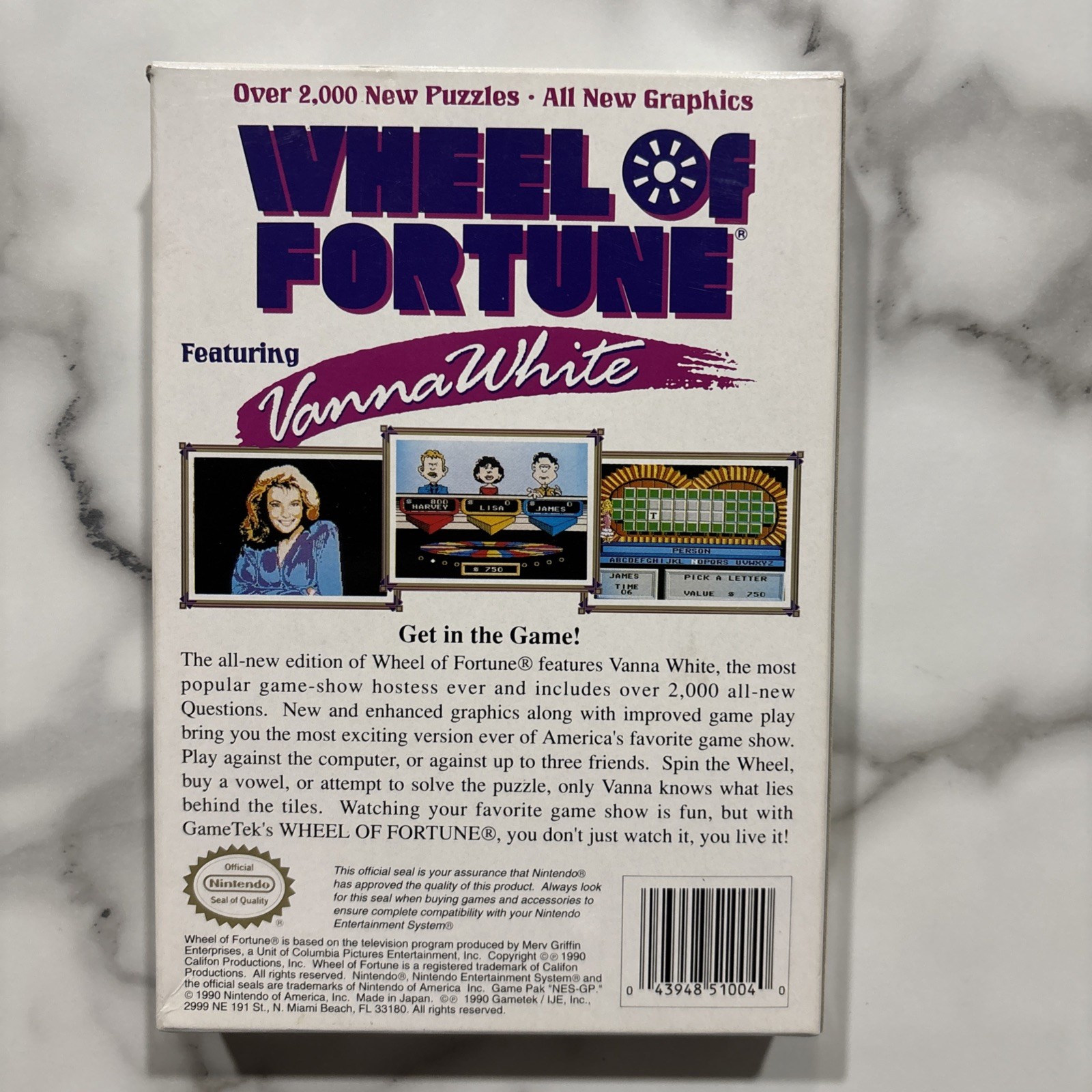 Wheel of Fortune: Featuring Vanna White (Nintendo Entertainment System, 1992)