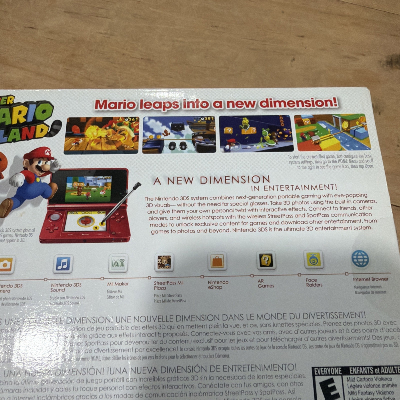 Nintendo 3DS Super Mario 3D Land Flame Red Handheld System CIB USA W/ Mario Cart