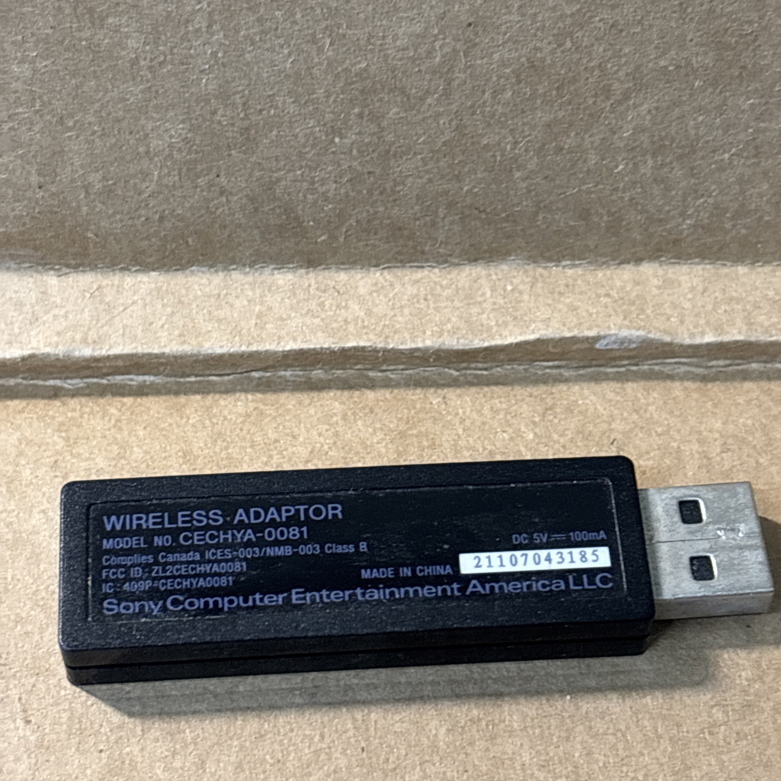 Genuine Sony Wireless Adaptor CECHYA-0081 USB Adapter Dongle for PlayStation