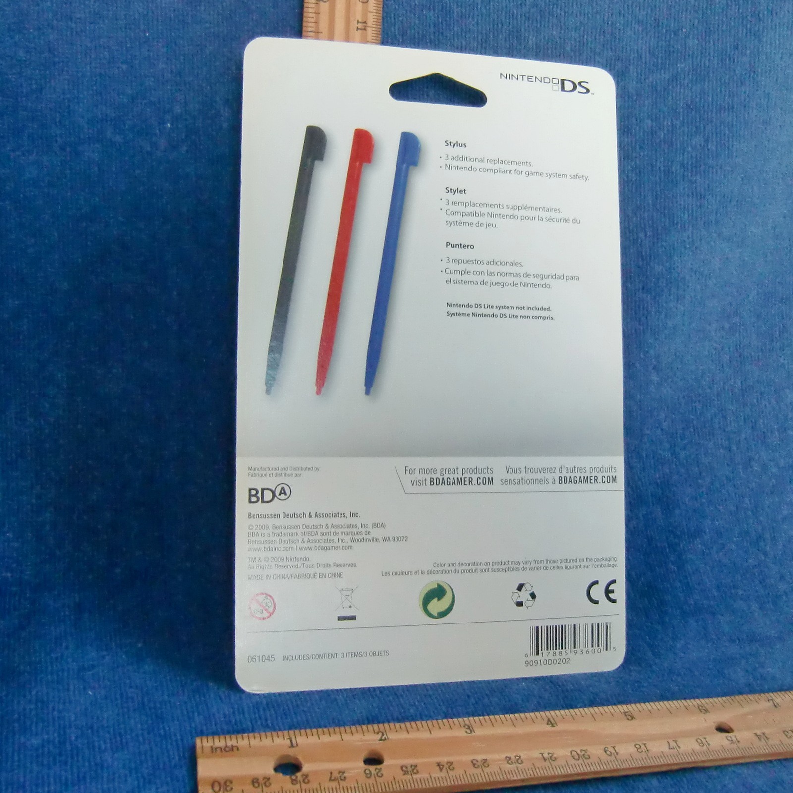 Genuine NIP Nintendo Seal DS lite Stylus Pen 3 Purple Red Pink 061045 2009