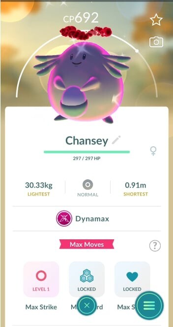 Pokémon Shiny Dynamax Chansey – Trade 20kstardust – Registered shiny require