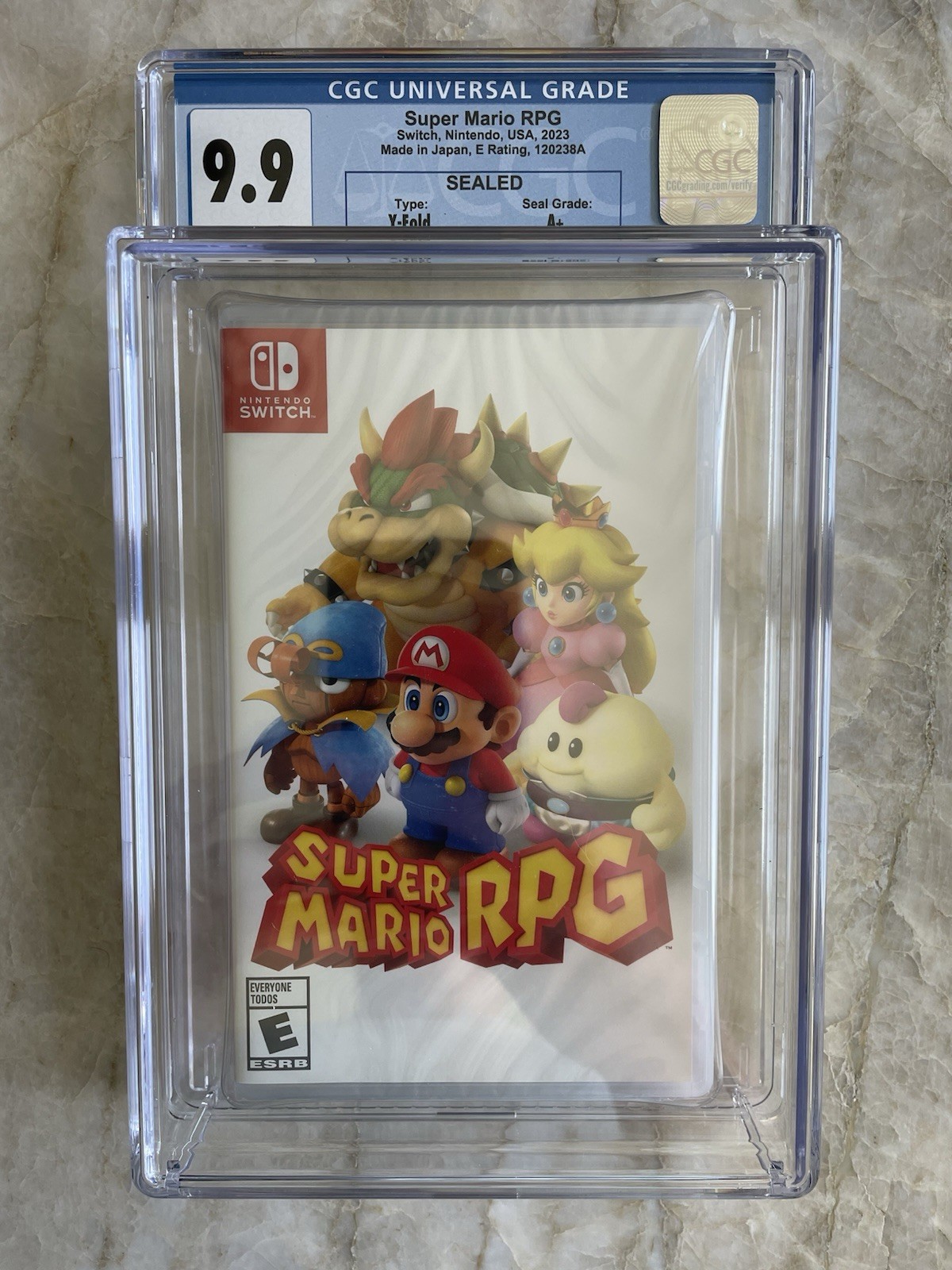 Super Mario RPG Switch 2023 1st Print Sealed Graded CGC 9.9 A++ Sealed Game