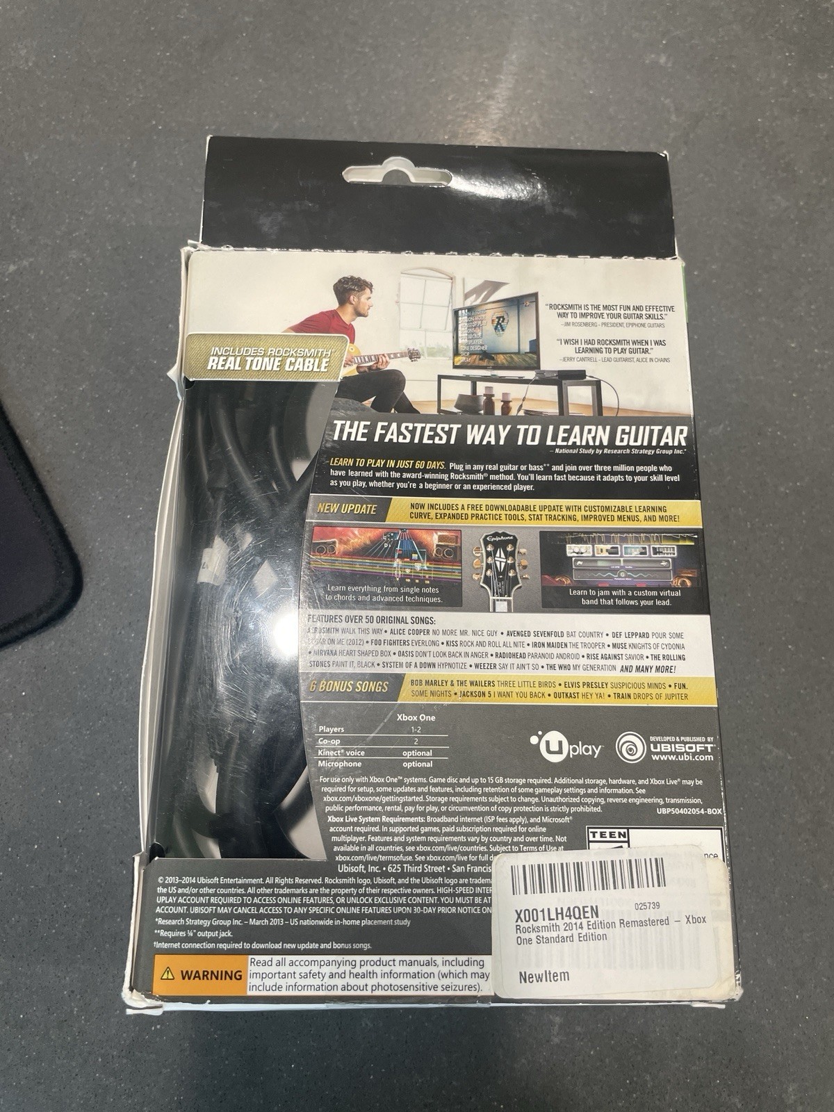 Rocksmith 2014 Edition Remastered (Xbox One) with Real Tone Cable & Original Box