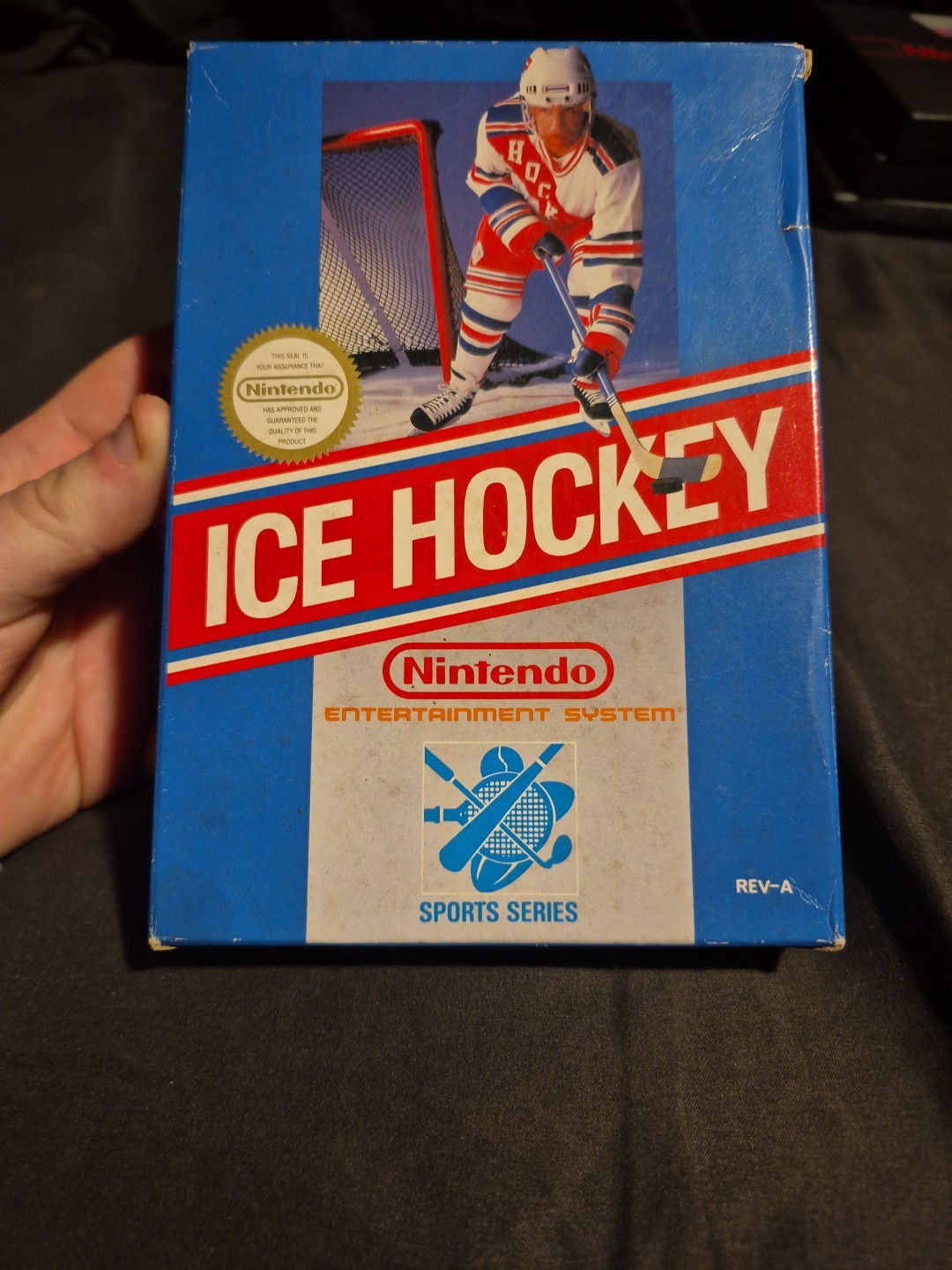 Ice Hockey Complete in Box (CIB) for Nintendo NES 1988 Tested