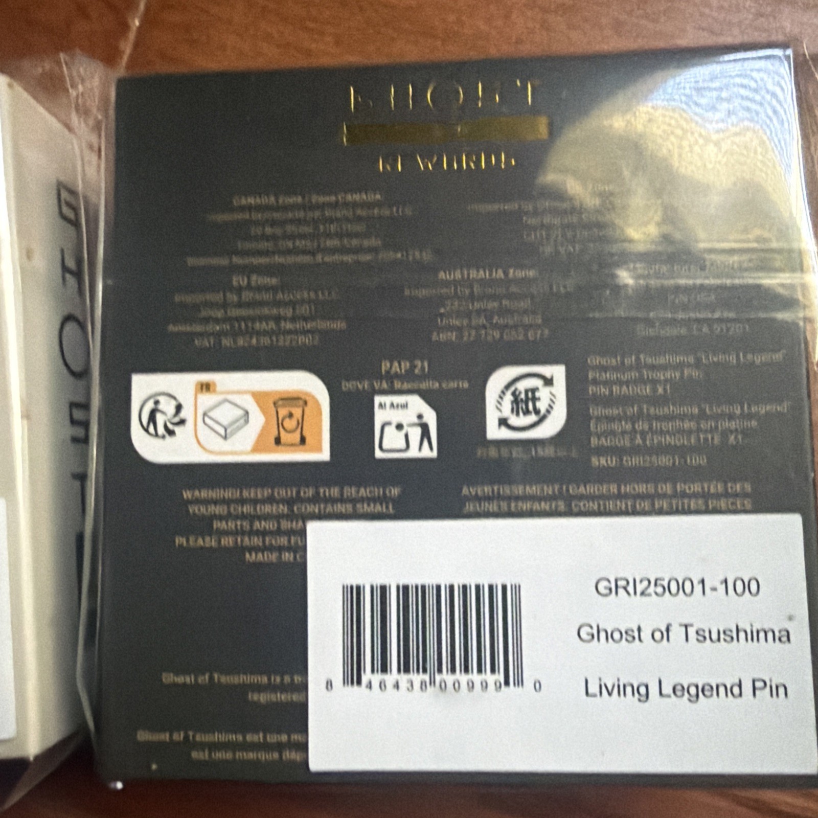Ghost of Tsushima / Yotei – Living Legend Platinum Trophy Pins – Limited Edition