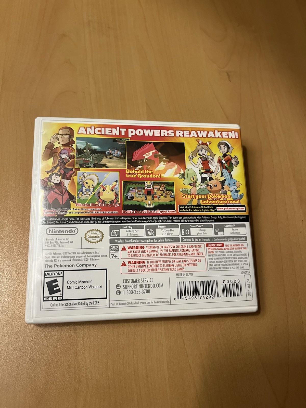 Pokemon Omega Ruby Nintendo 3DS CASE ONLY Authentic NO GAME READ SHIPS FAST