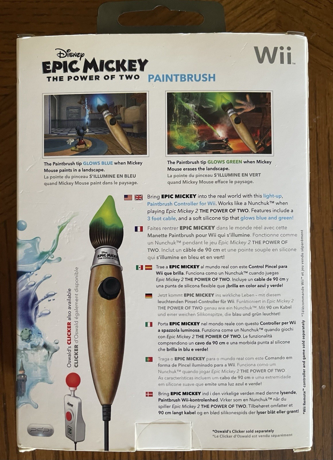 Wii Epic Mickey Collector’s Edition Open Box & Sealed Epic Mickey 2 Paint Brush