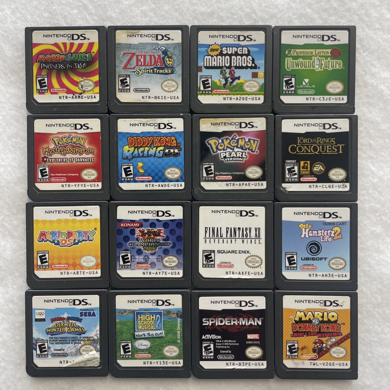 Lot of 16 Popular Nintendo DS Games. No Boxes. All Tested and Working. Pokemon