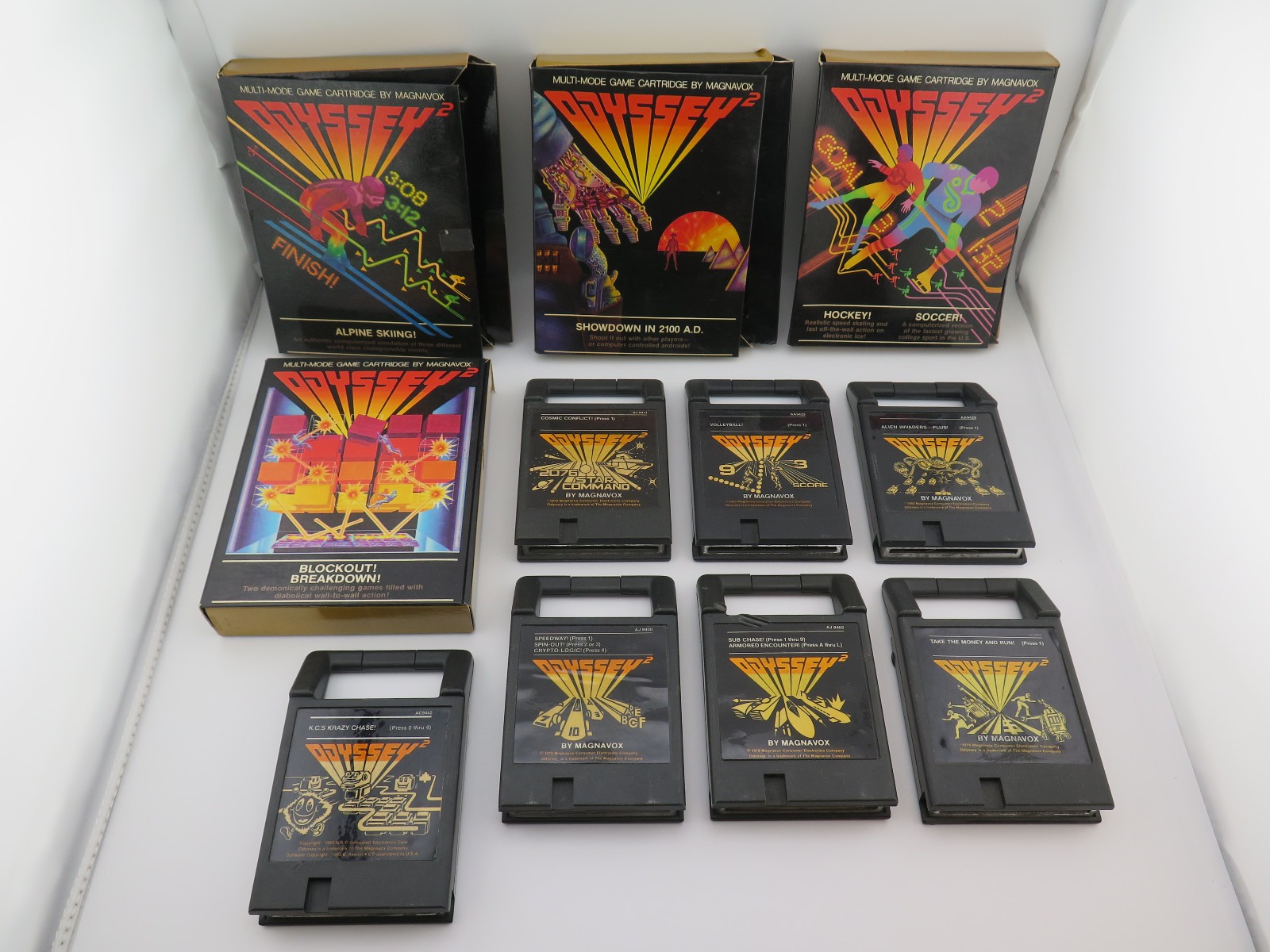 Lot of 11 Magnavox Odyssey 2 Games CIB Complete in Box KC’s Krazy Chase
