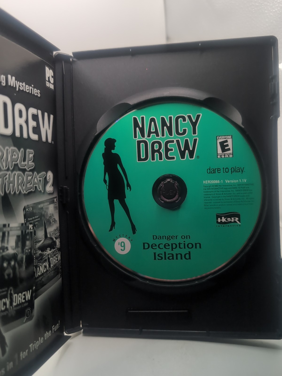 Nancy Drew Triple Threat 2 PC Complete in Box w/ Slipcover