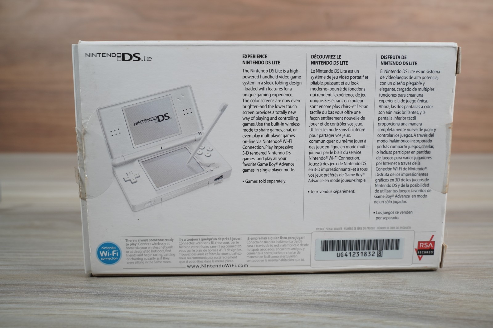 Nintendo DS Lite System – Crystal White Complete In Box CIB
