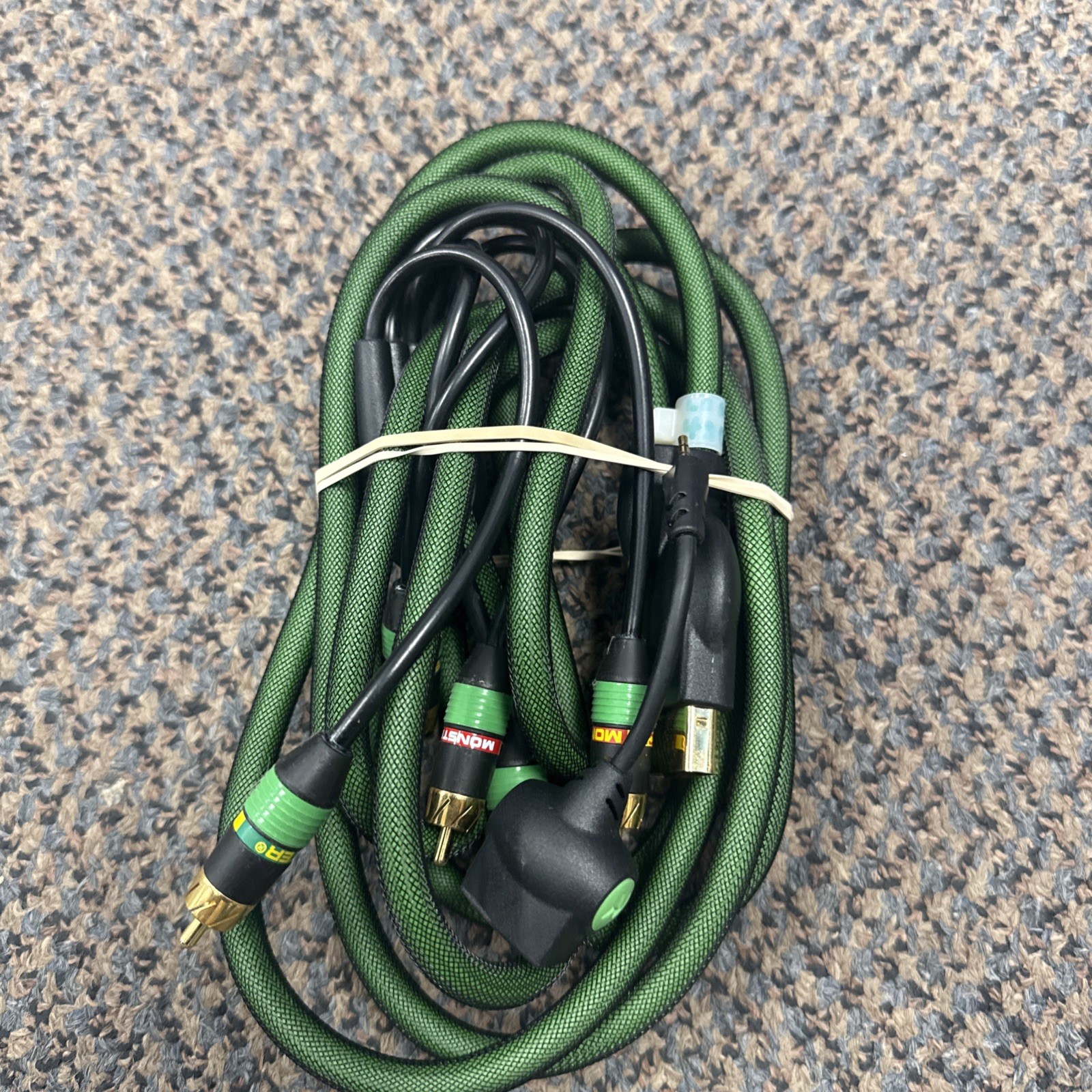 Monster Original Xbox Green Component and Rare Optical Cable Adapter