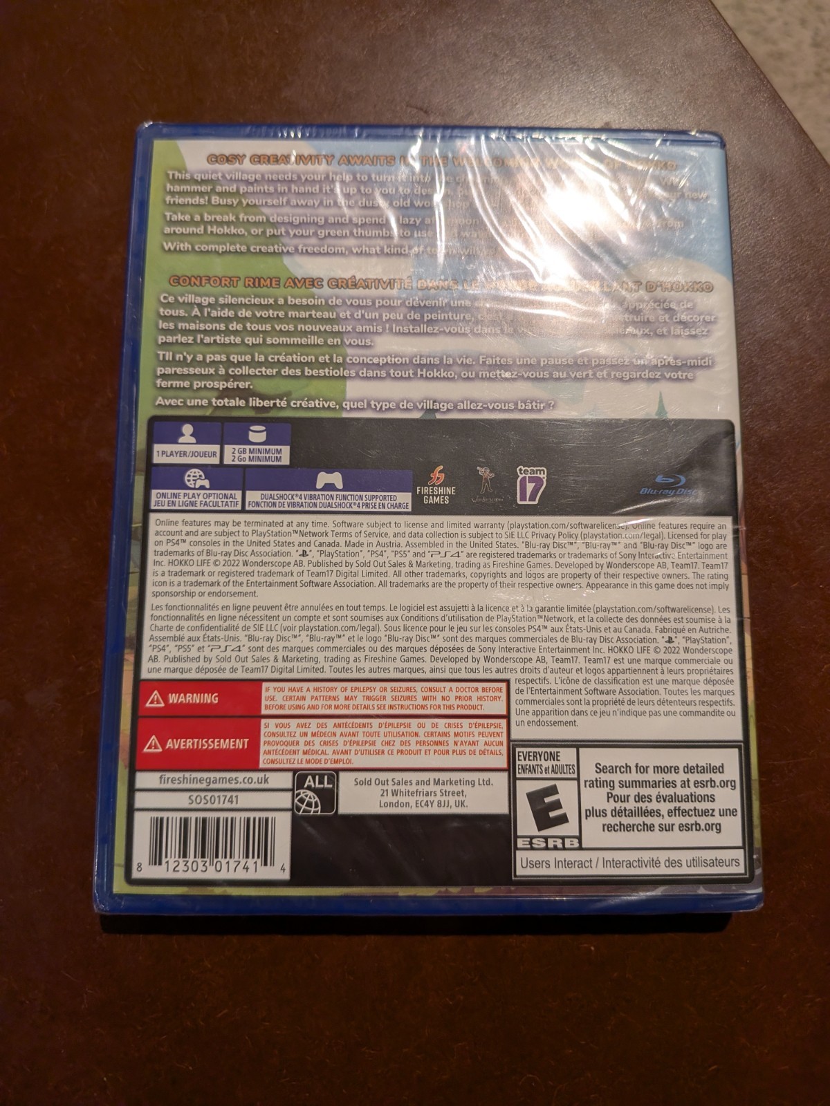 Hokko Life Sony Playstation 4 Brand New Factory Sealed PS4