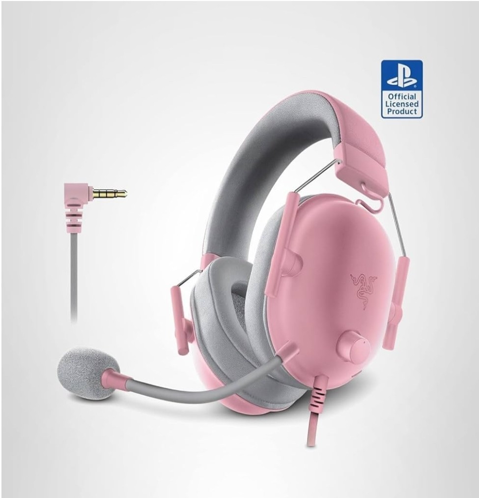 Razer – BlackShark V2 X Wired Gaming Headset – Quartz Pink