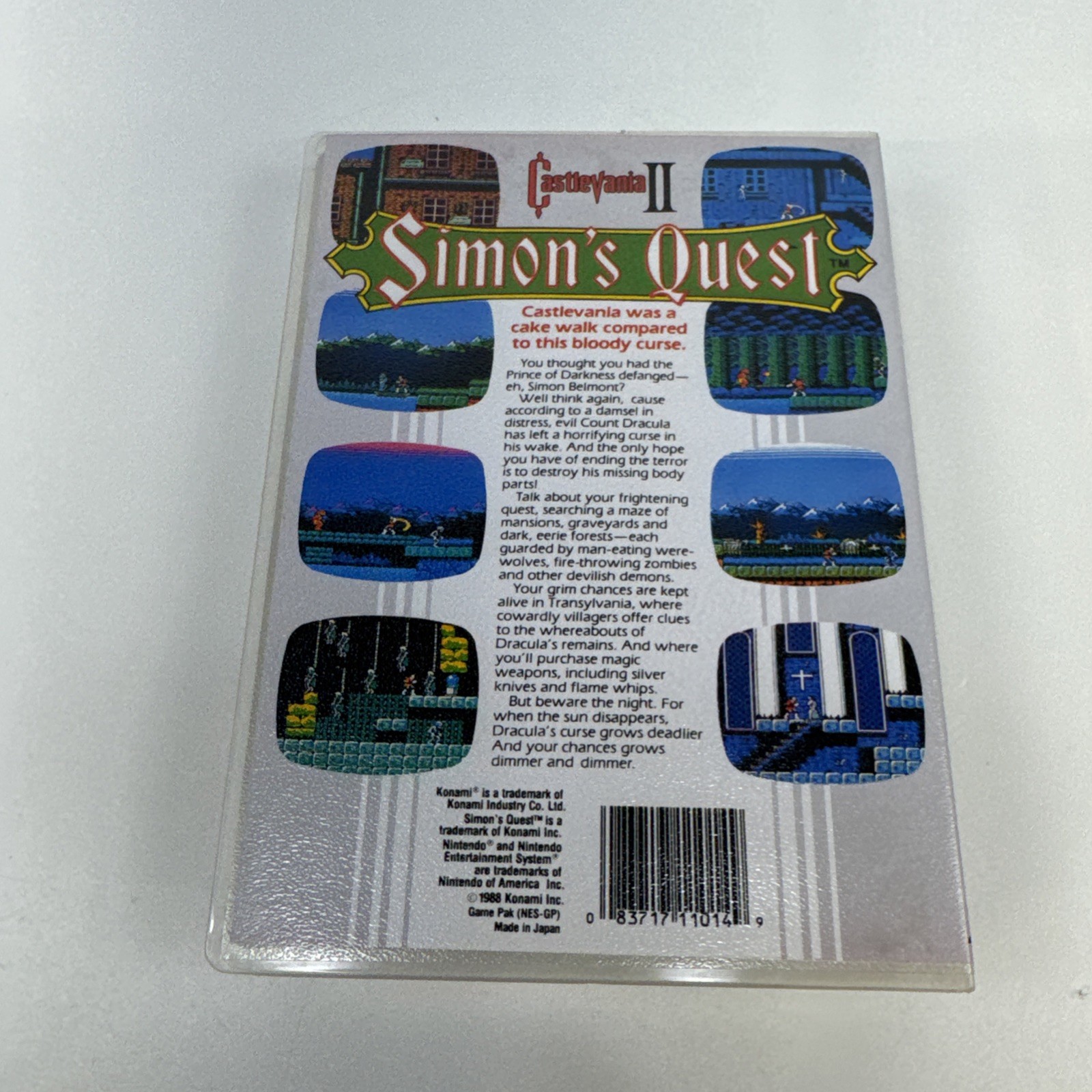 Protective Display Case for Nintendo NES Cartridges (Rental Case) Game/Manual S