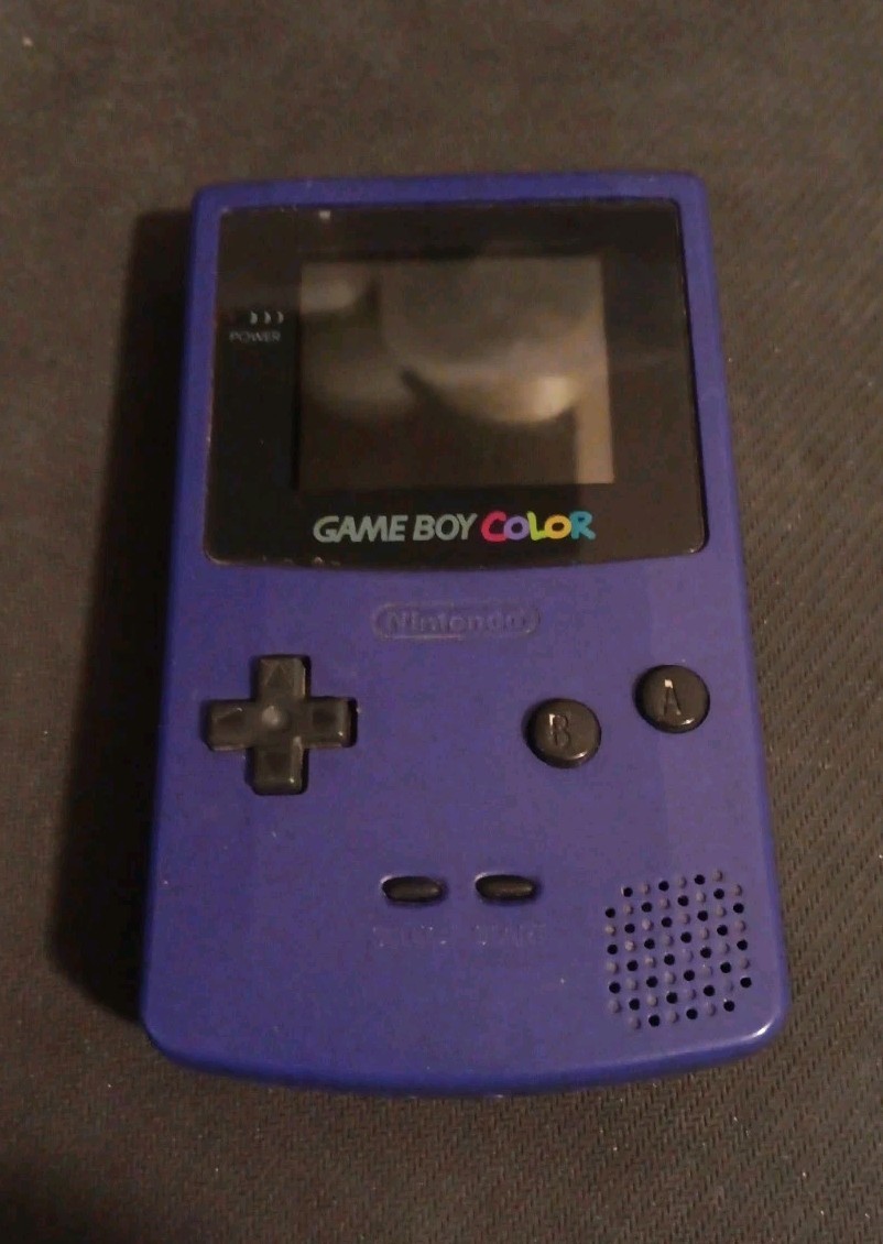 Nintendo GameBoy Color Handheld Game Console Purple Model CGB-001 Works Perfect!