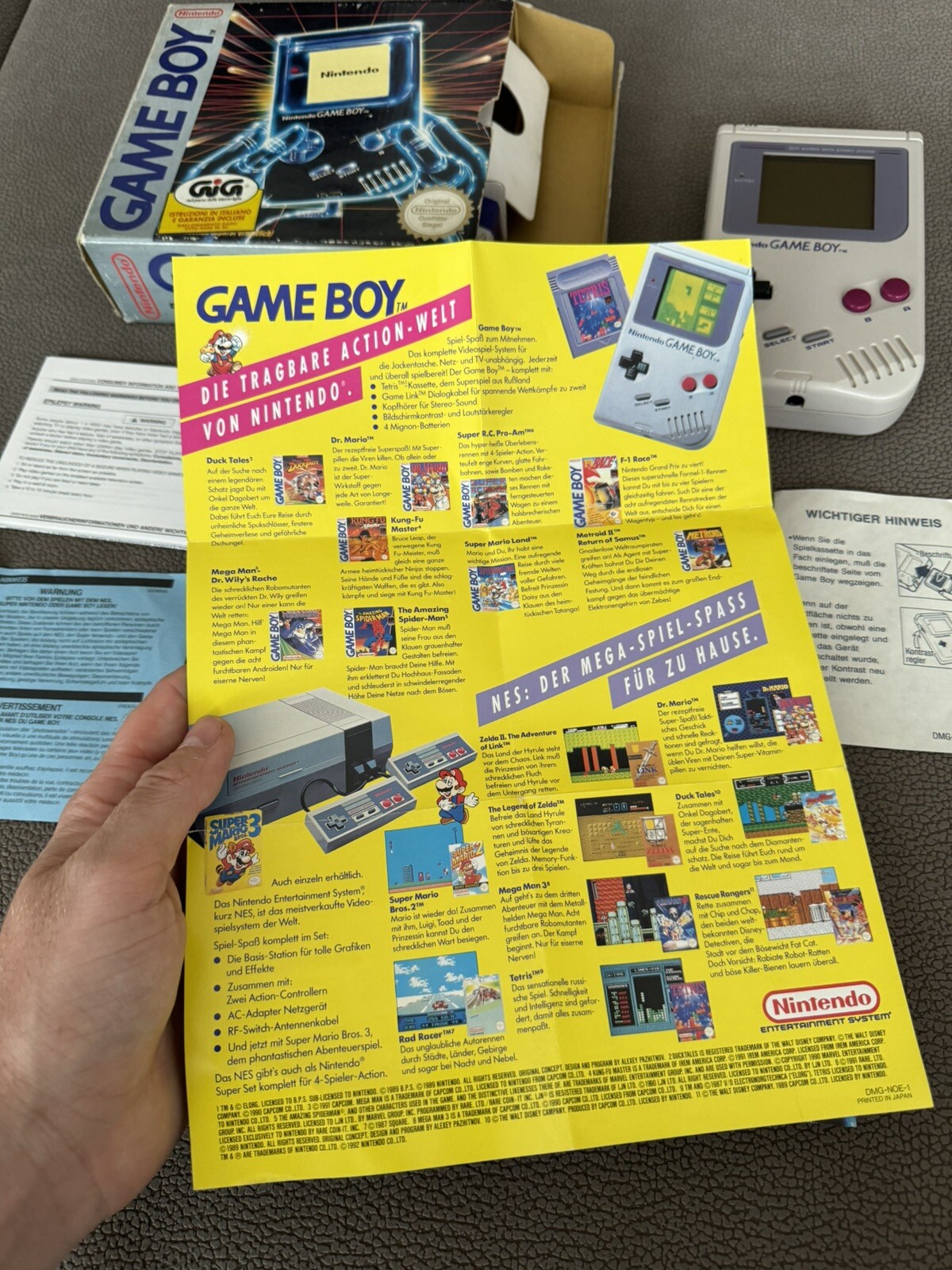 NINTENDO GAME BOY CLASSIC 1989 – 1a EDIZIONE! – GIG ITALIA IMPORT GER – COMPLETO