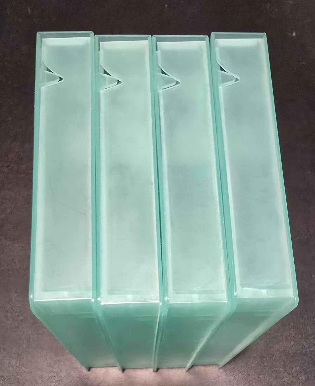 Lot Of 4 Nintendo 64 Storage Box Plastic Clamshell Game Hard Case Green