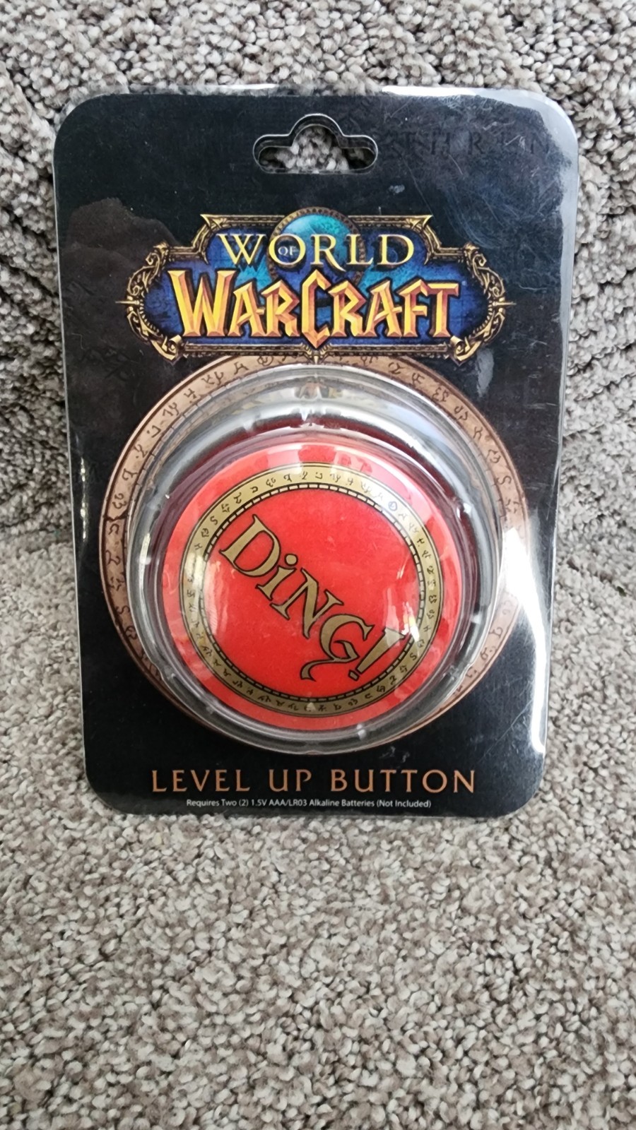 World of Warcraft Ding Button Think Geek 2014 Blizzard Blizzcon RARE