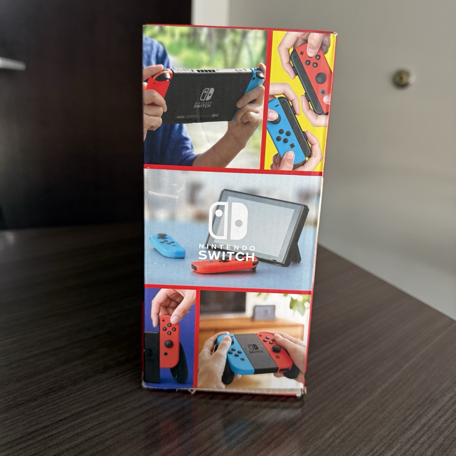 Nintendo Switch HAC-001 Console Neon Blue/Red Joy-Con, Complete Set In Box Xtras