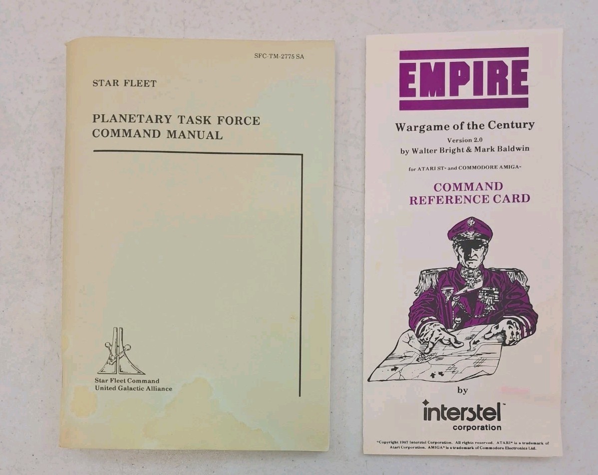 NO DISK! 1987 Vintage Game For Amiga-Empire-Interstel-Manual & Box