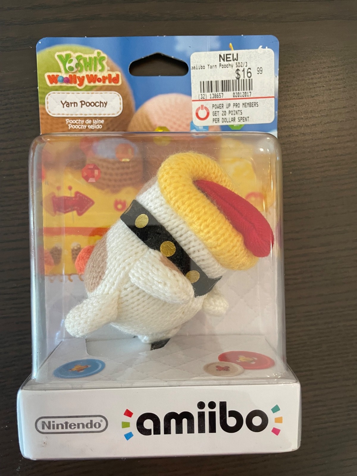Nintendo Amiibo Poochy Yarn Yoshi’s Woolly World NEW Factory Sealed NIB