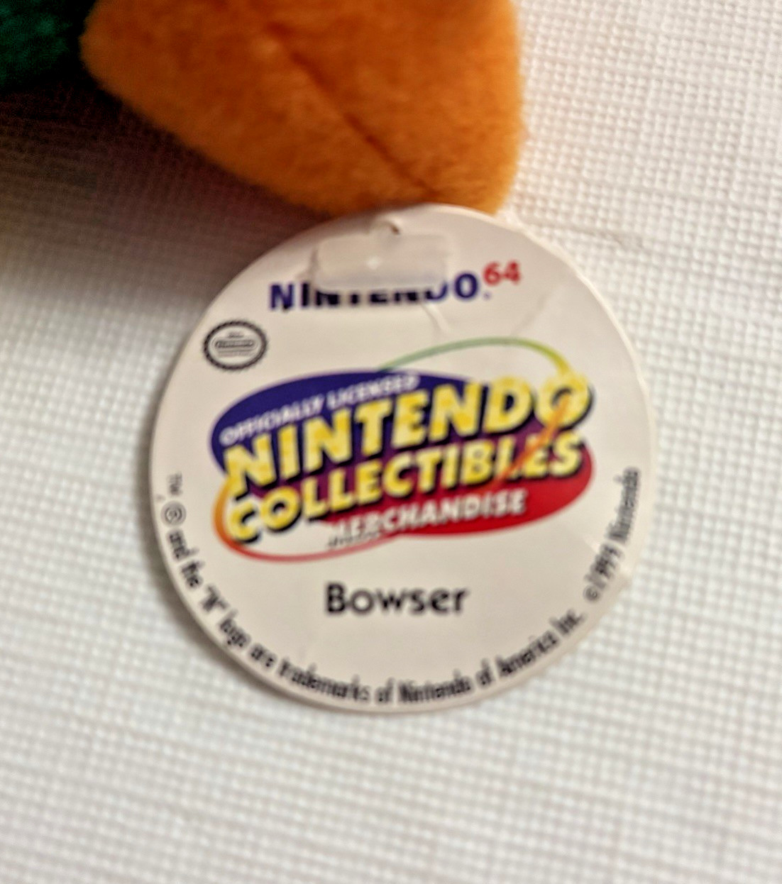 Nintendo 64 Collectibles – 7″ “Attacking” BOWSER – Mario Bros. Toy Site Beanbag