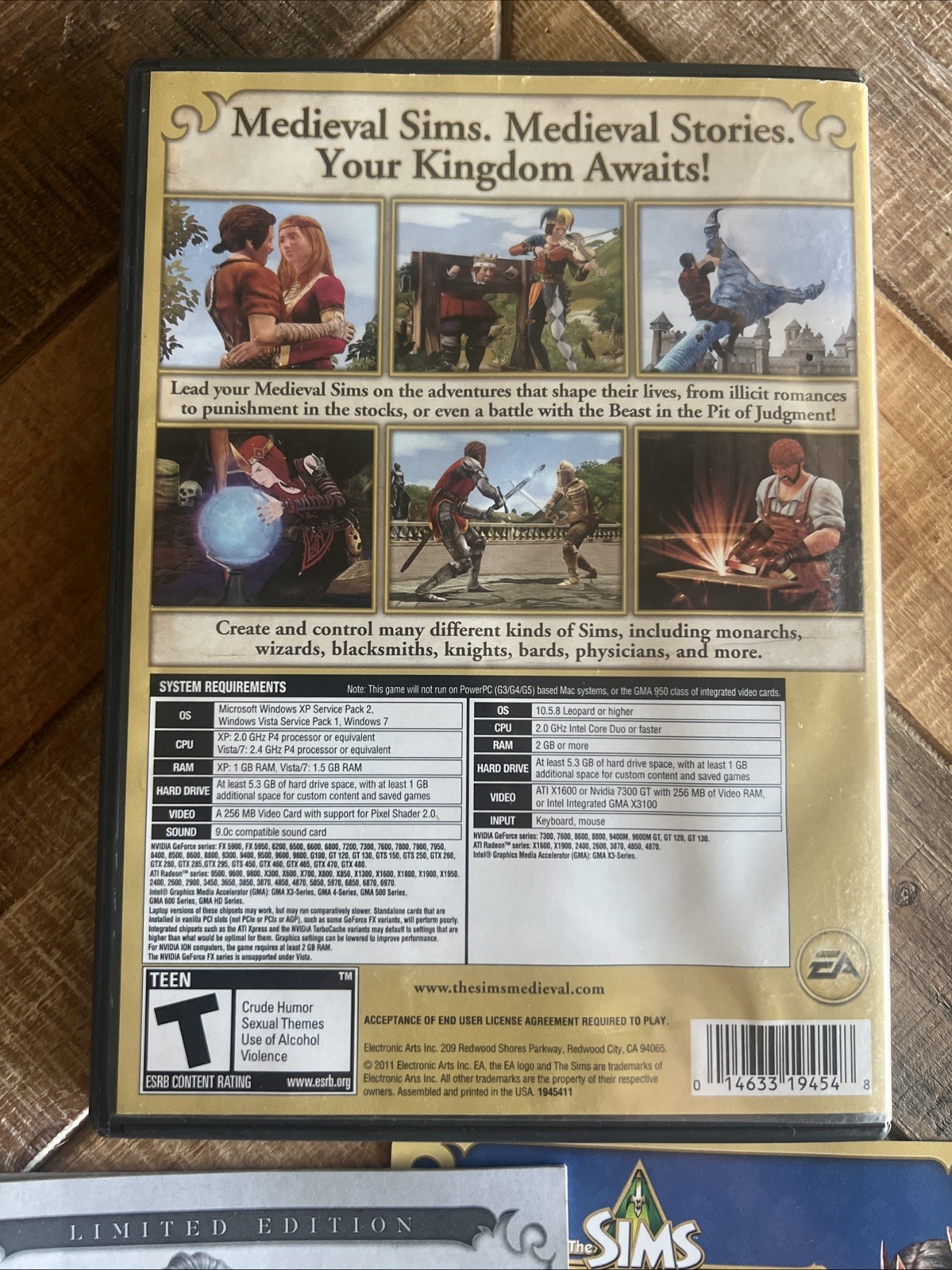 Sims Medieval Limited Edition Game (PC Windows/Mac, 2011)
