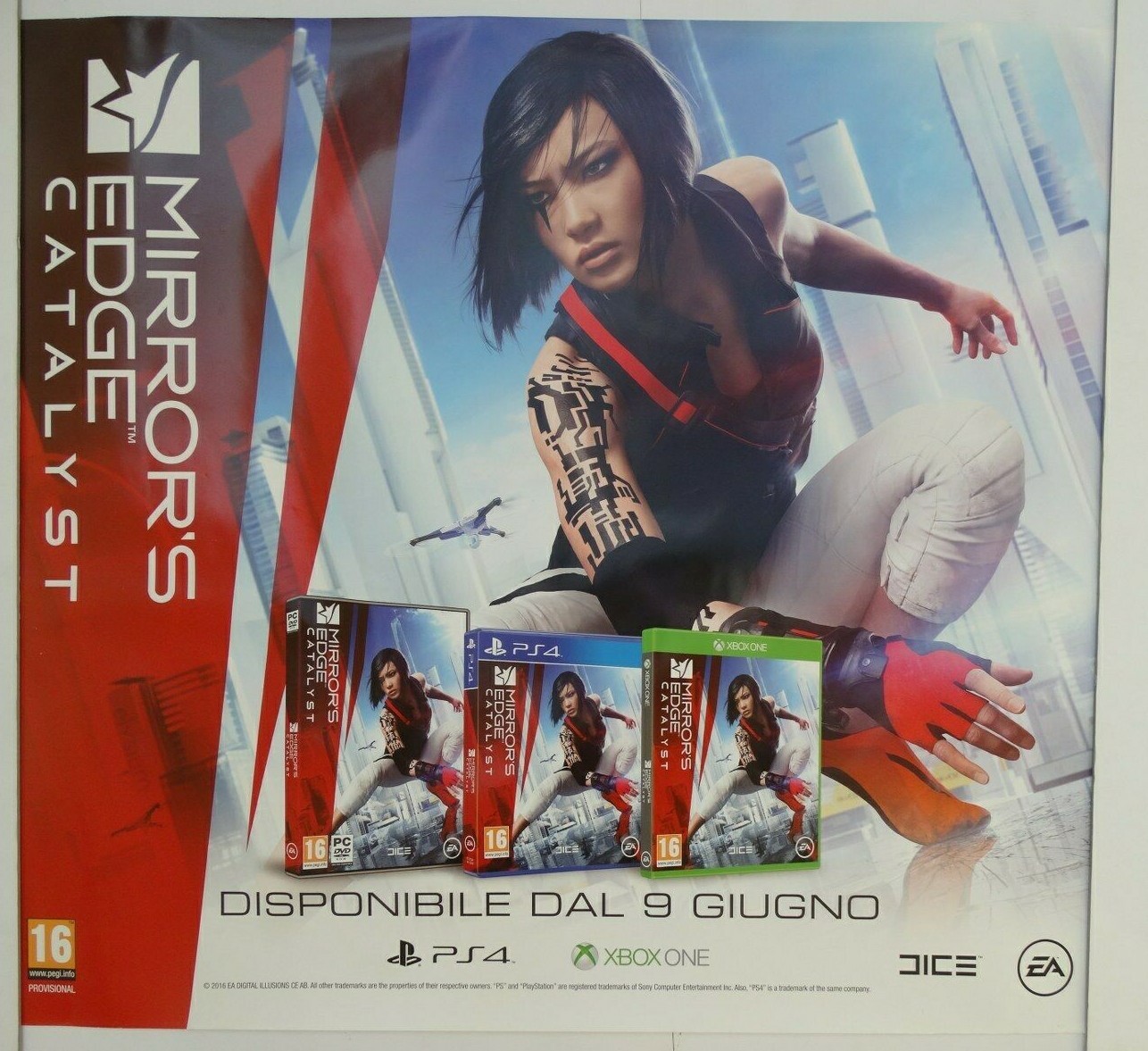 POSTER 70×80 cm MIRROR’S EDGE CATALYST ADVERTISING ORIGINAL OFFICIAL POSTER