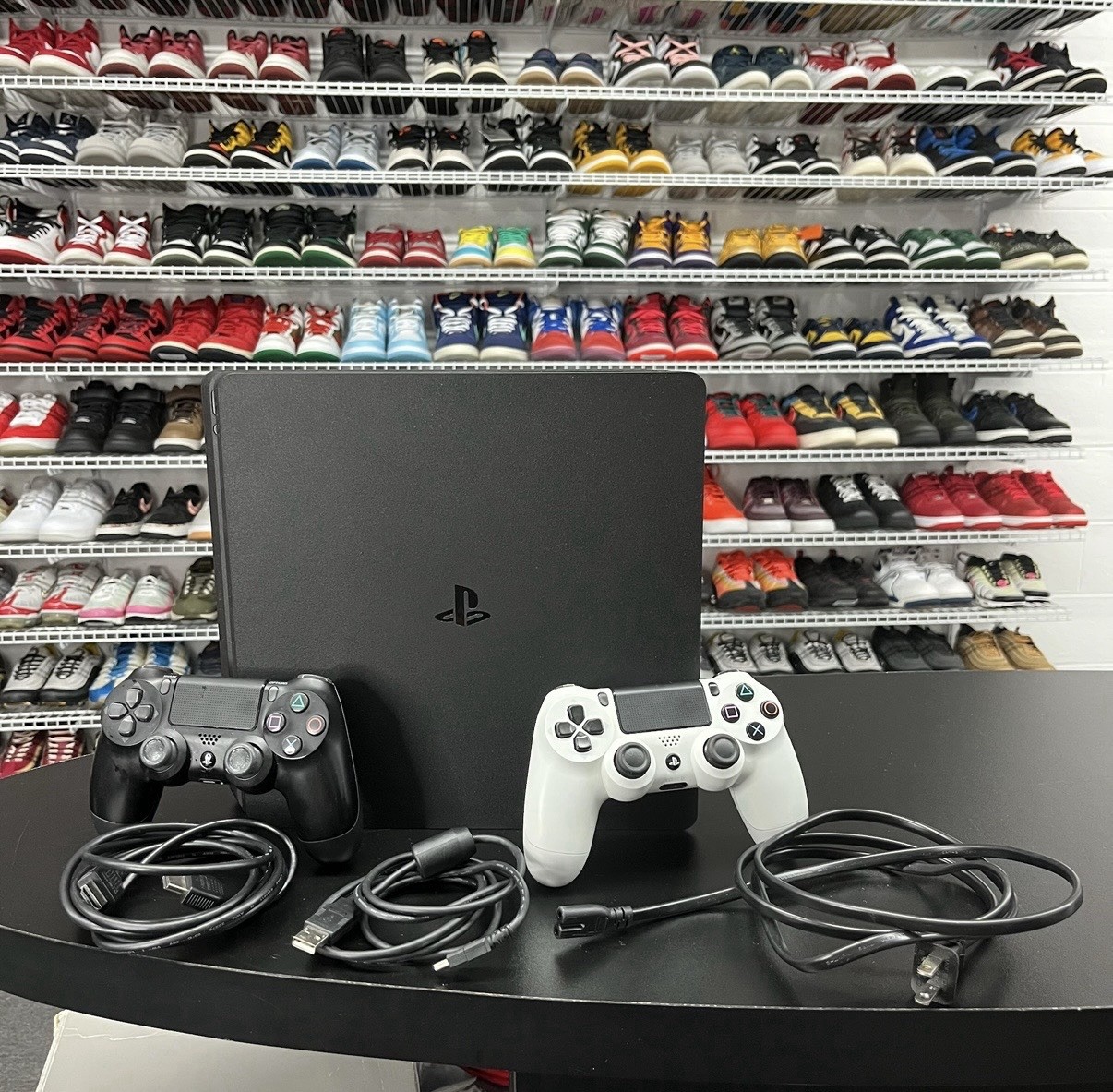 Sony PlayStation 4 Slim Gaming Console With 2 Controllers And Cords