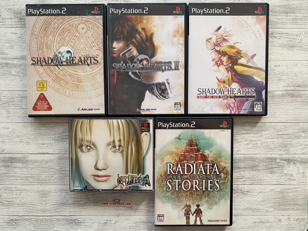 SONY PS 1 2 Koudelka & Shadow Hearts 1 2 & From The New World & Radiata Stories