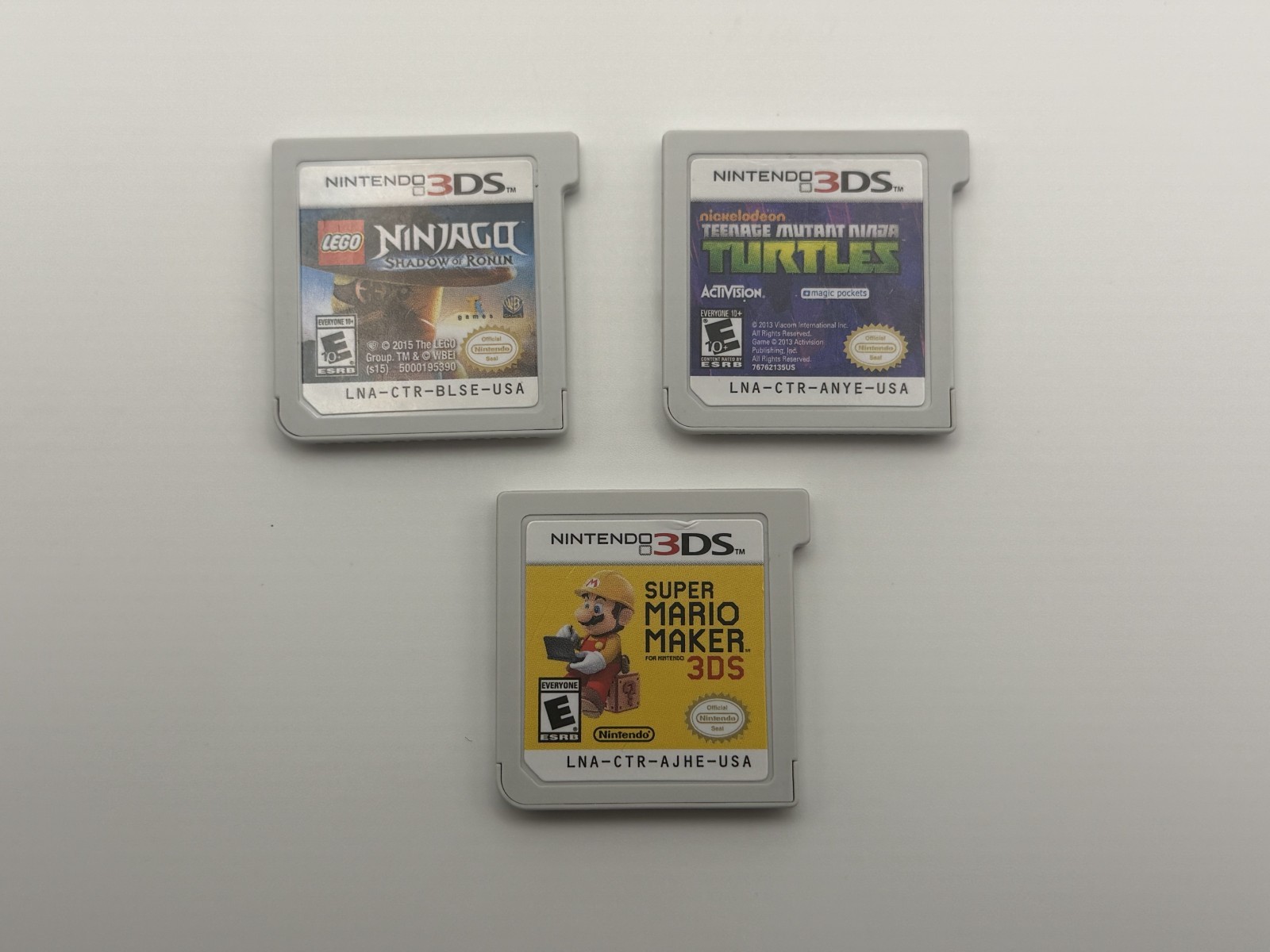 Nintendo DS & 3DS Game Lot of 6 – Ninja Turtles, Super Mario, Cars, Lego Ninjago